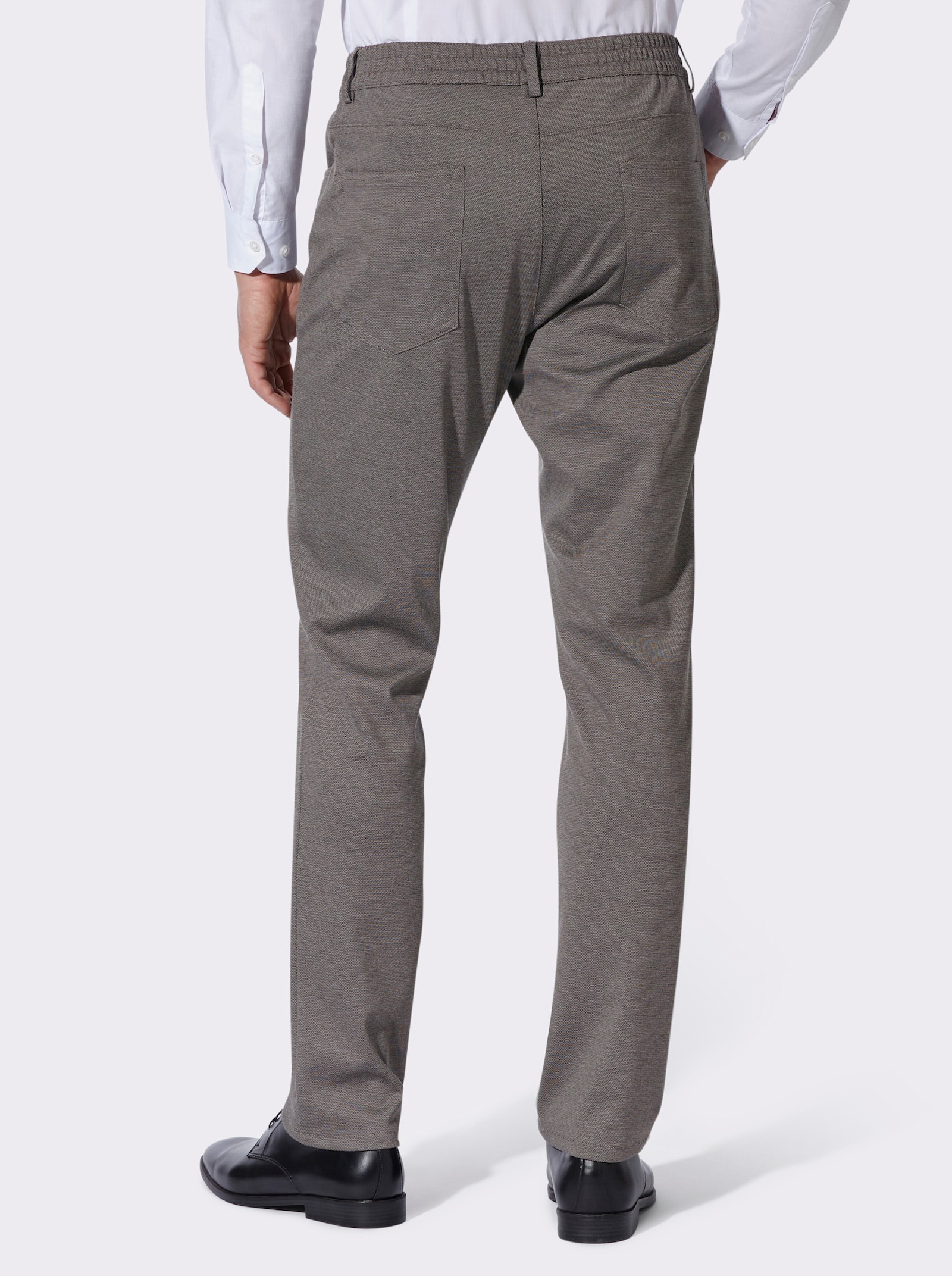 5-Pocket-Hose mit Rundum-Dehnbund - beige-meliert