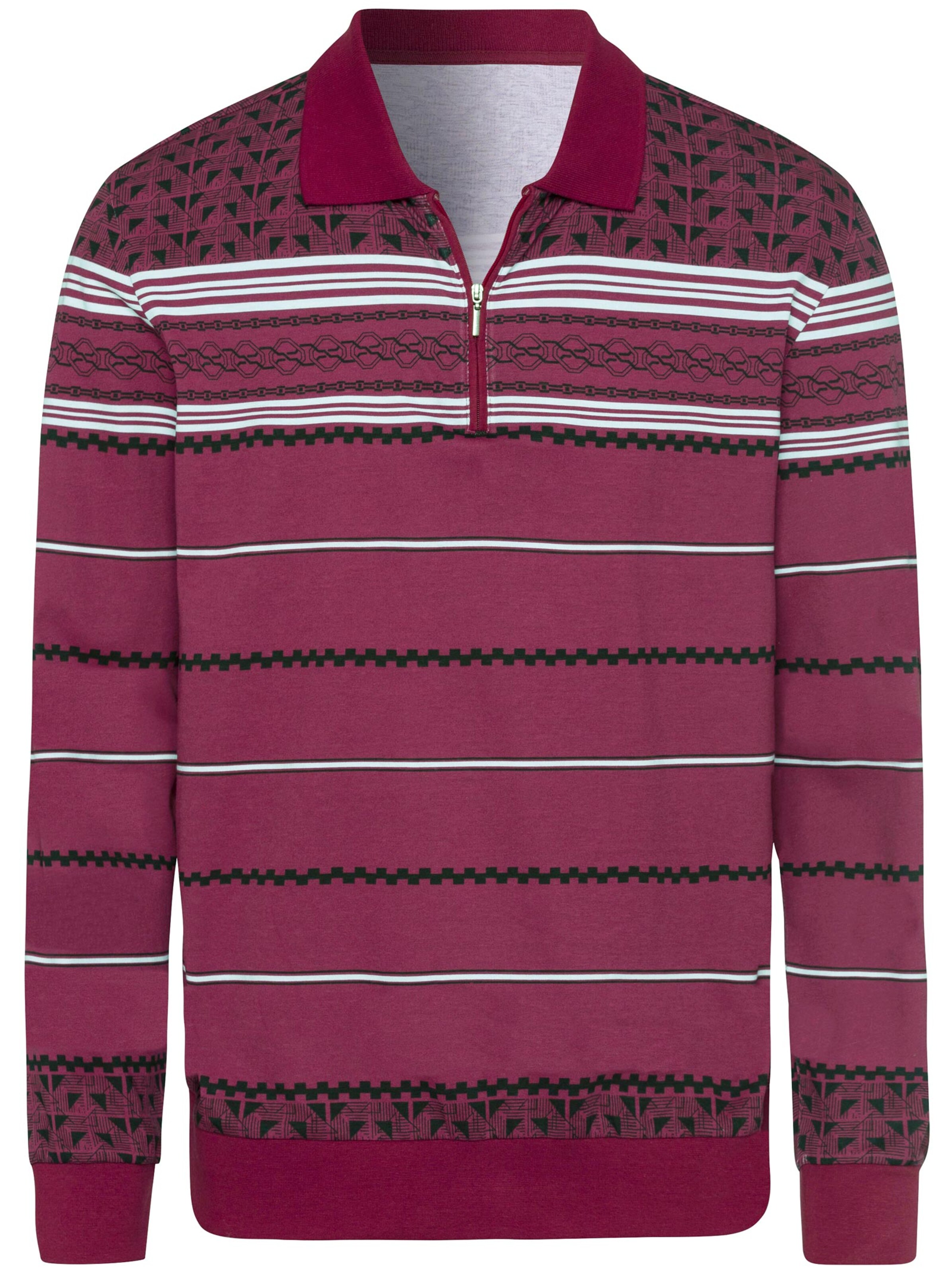 Poloshirt - aubergine-bedruckt