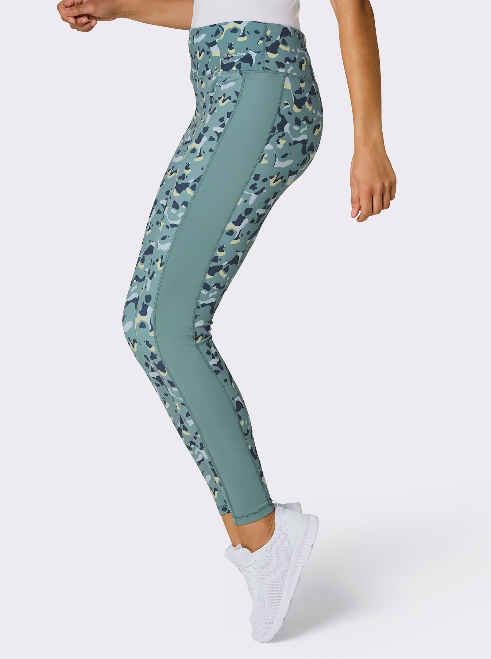 Catamaran Sports Yogaleggings mit breitem Bund - pistazie-gemustert