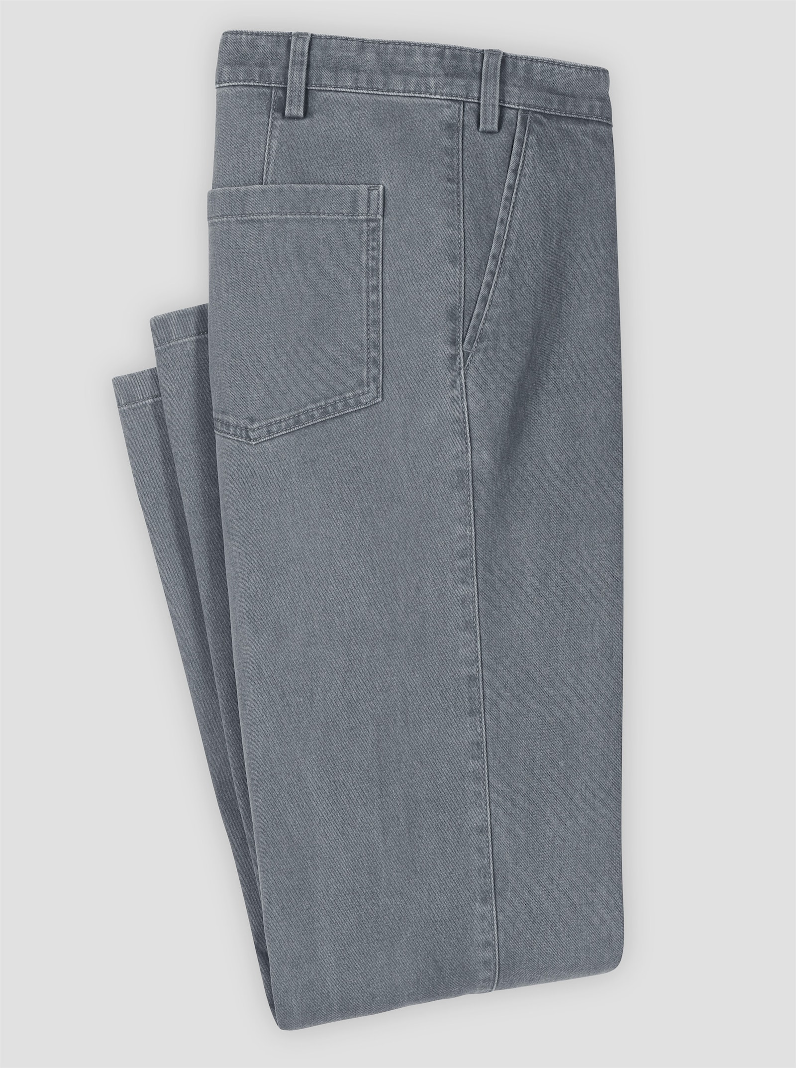 Hose in Twill-Optik - grau