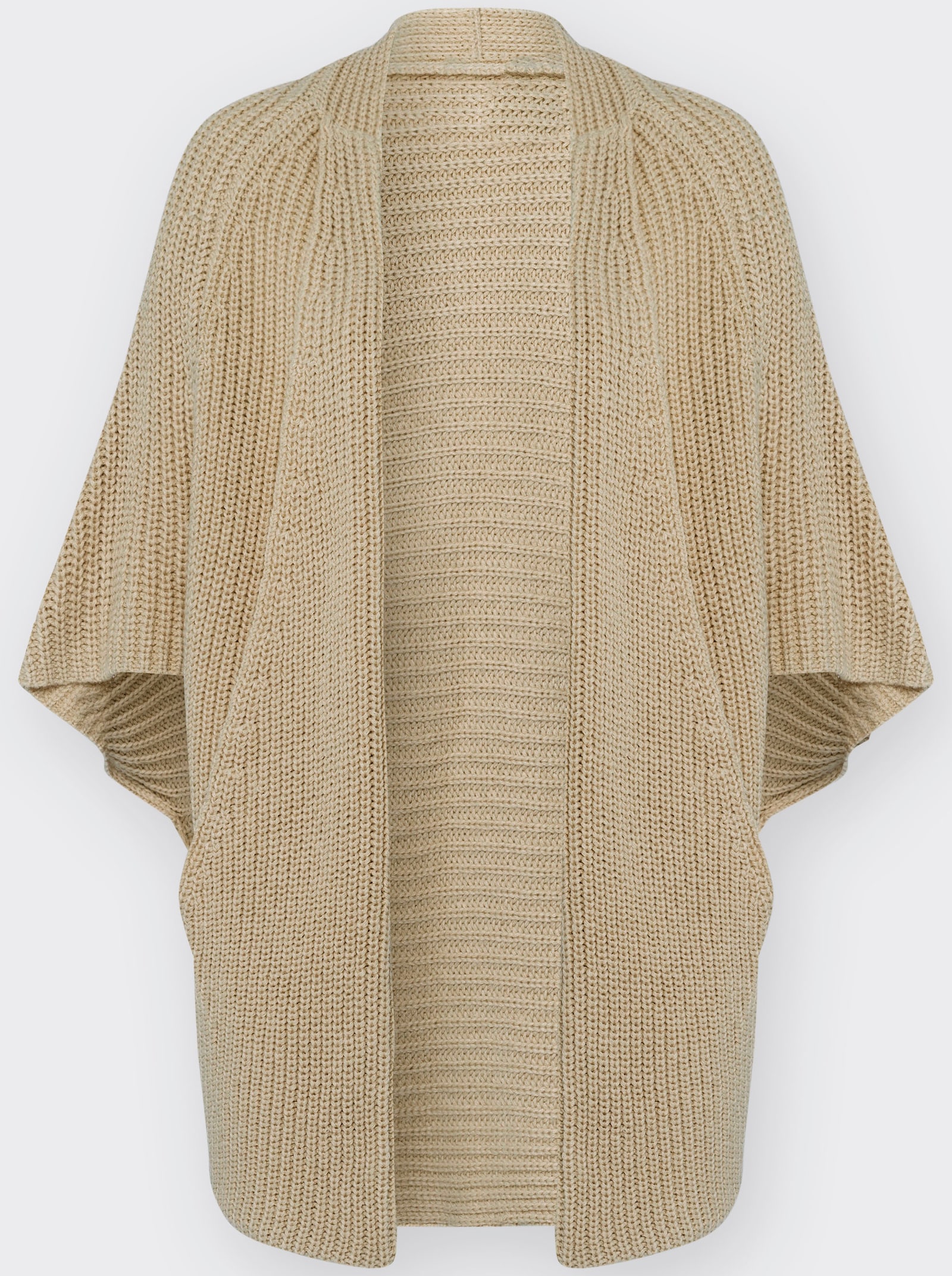 Strickjacke in Oversize-Form - sand