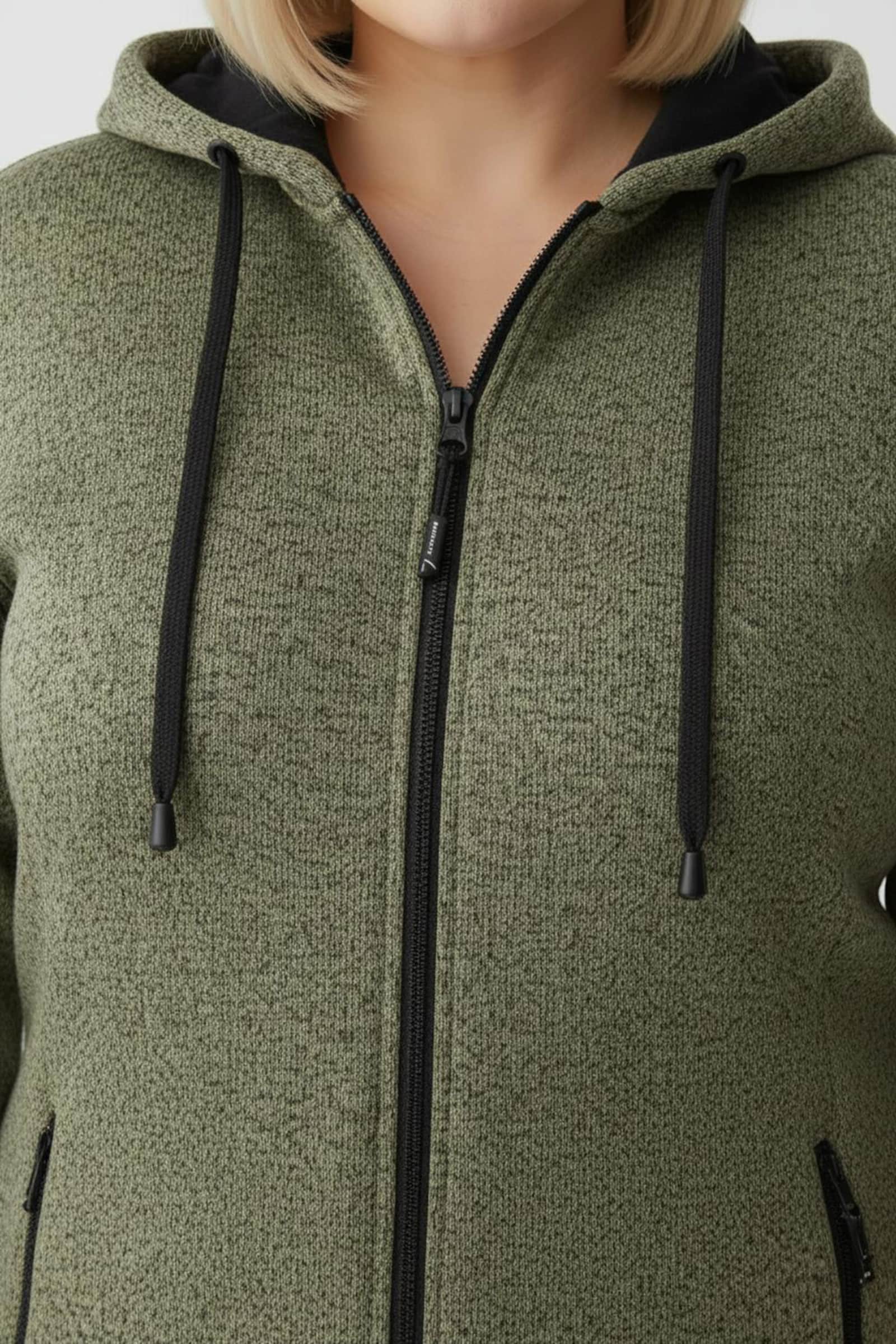 Fleecejacke mit Antipilling-Ausrüstung - schilf-meliert