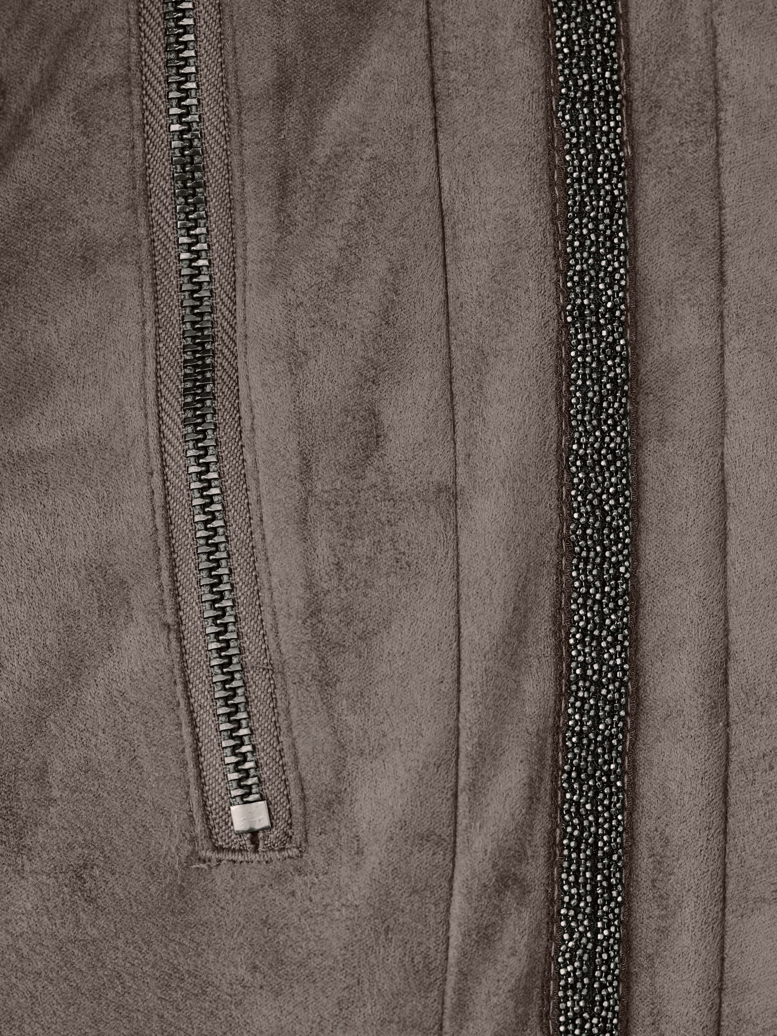 heine Lederimitathose im Jogpant-Stil - dunkeltaupe