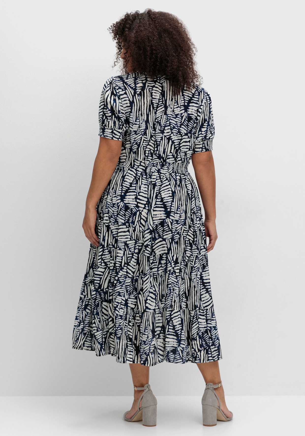 sheego by Joe Browns Maxikleid - blaubeere-gemustert