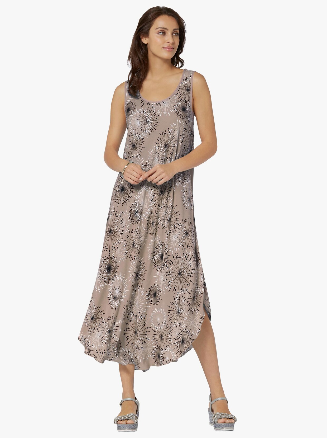Druckkleid - sesam-graphit-bedruckt