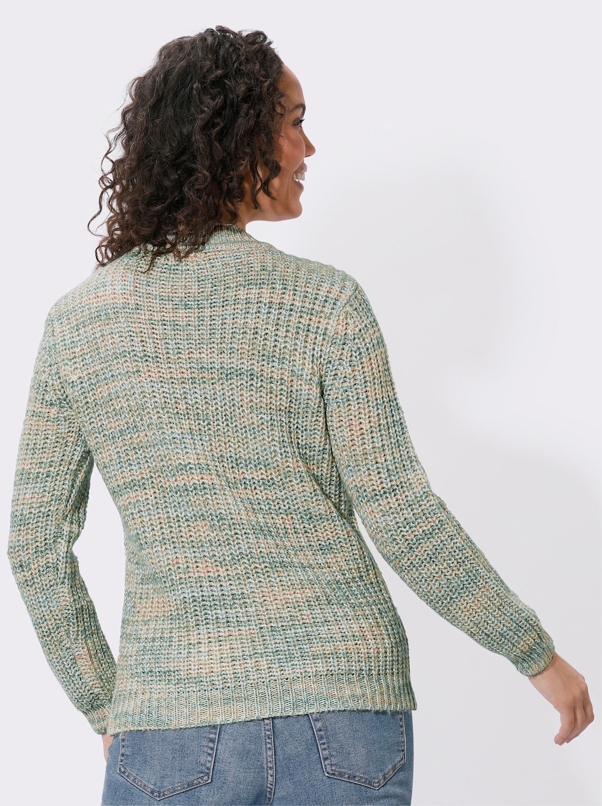 Pullover - kalkmint-jade-gemustert