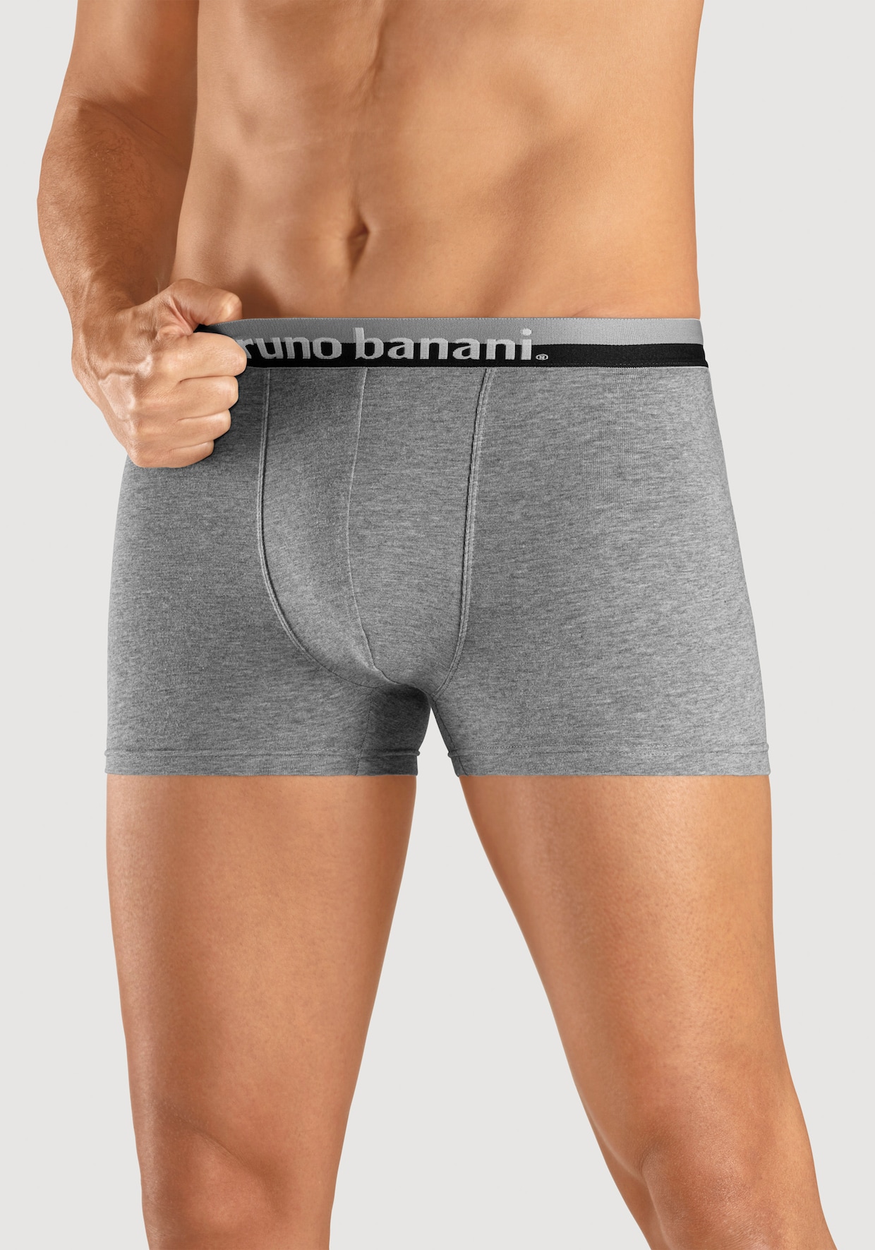 Bruno Banani Boxer - grau-meliert, bordeaux, rot, schwarz