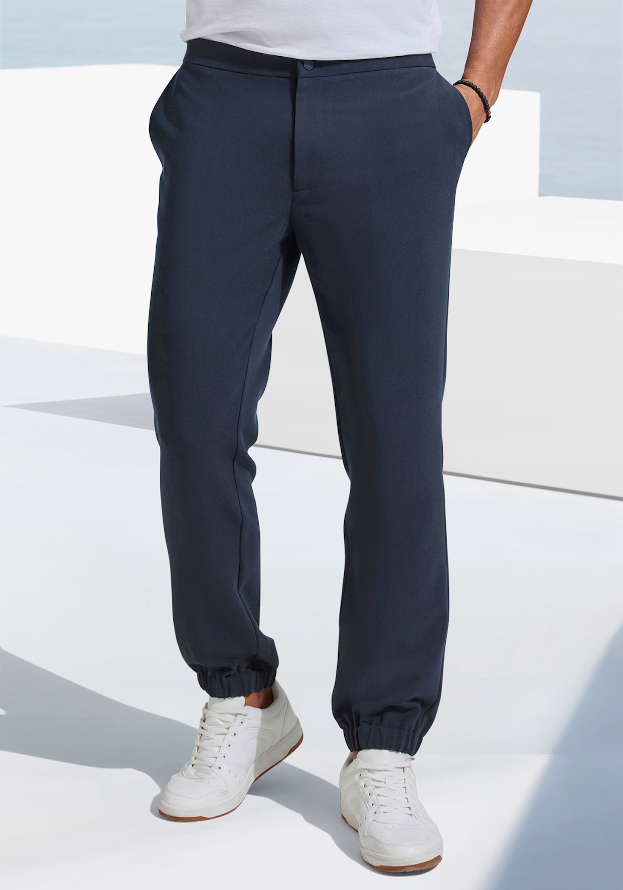 John Devin Stoffhose - navy