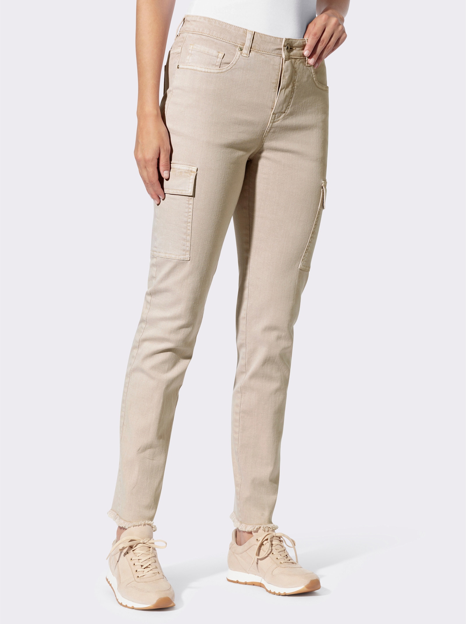 heine Hose mit Cargotaschen - sand