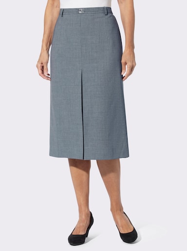 Webrock mit Kellerfalte - steingrau-meliert