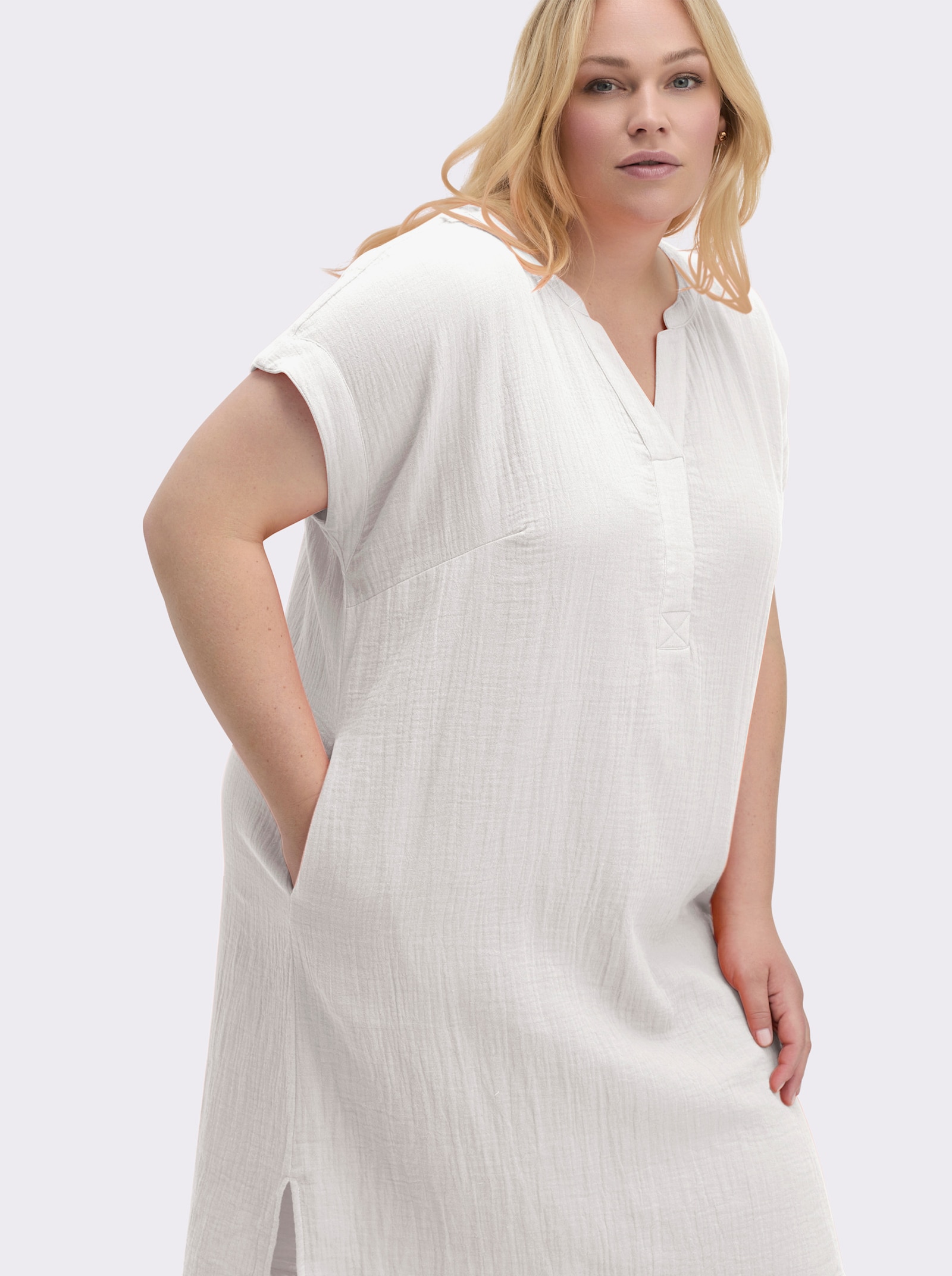 Sommerkleid in Musselin-Qualität - weiß