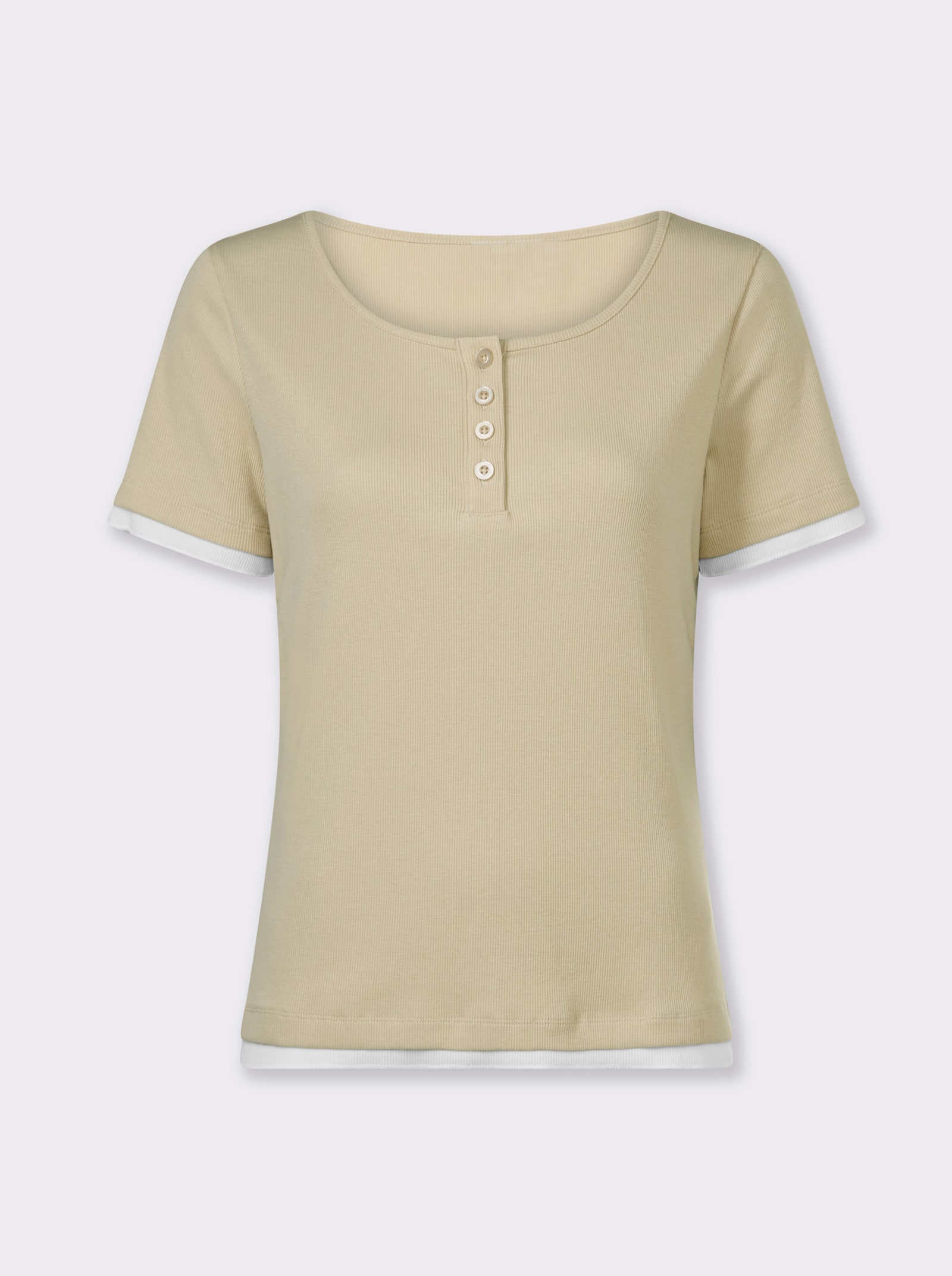 heine Shirt im 2-in-1-Look - sand