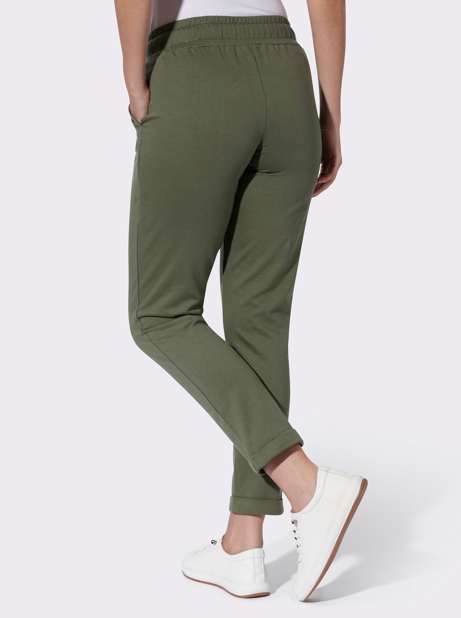 Sweathose mit Rundum-Dehnund - khaki