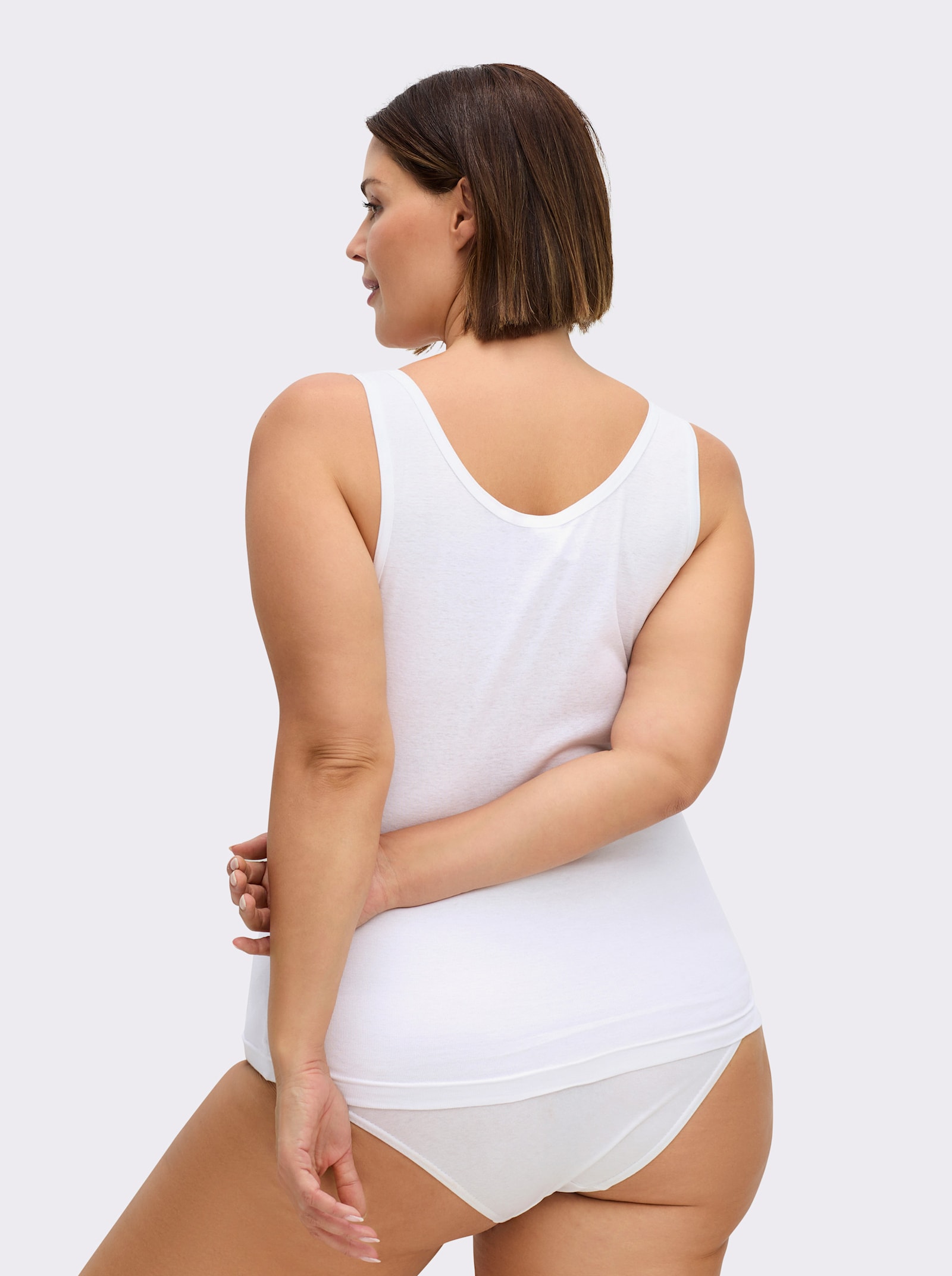 wäschepur Achseltop - 4 Stück weiß