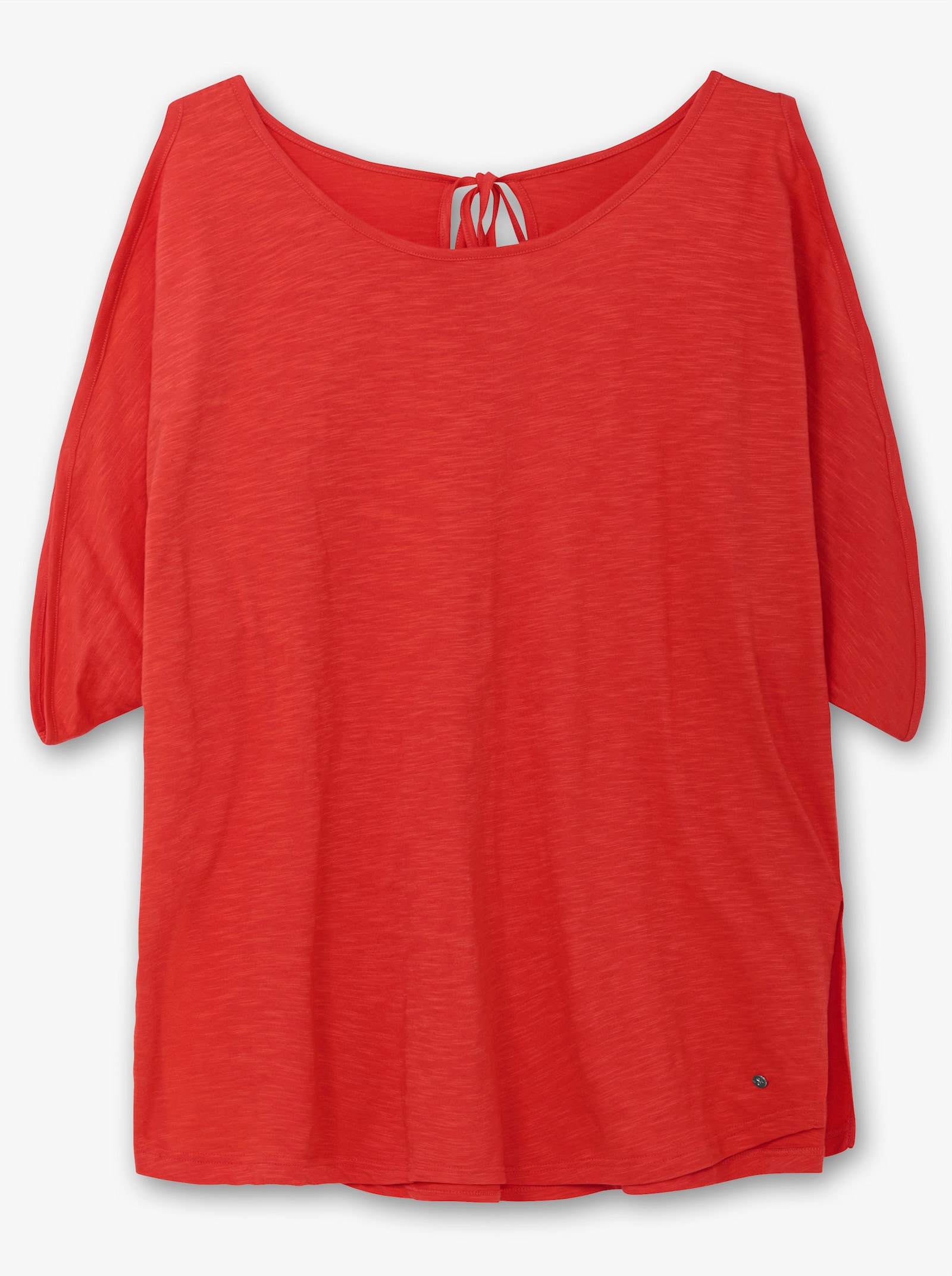 sheego Shirt met vleermuismouwen met split - langoustine