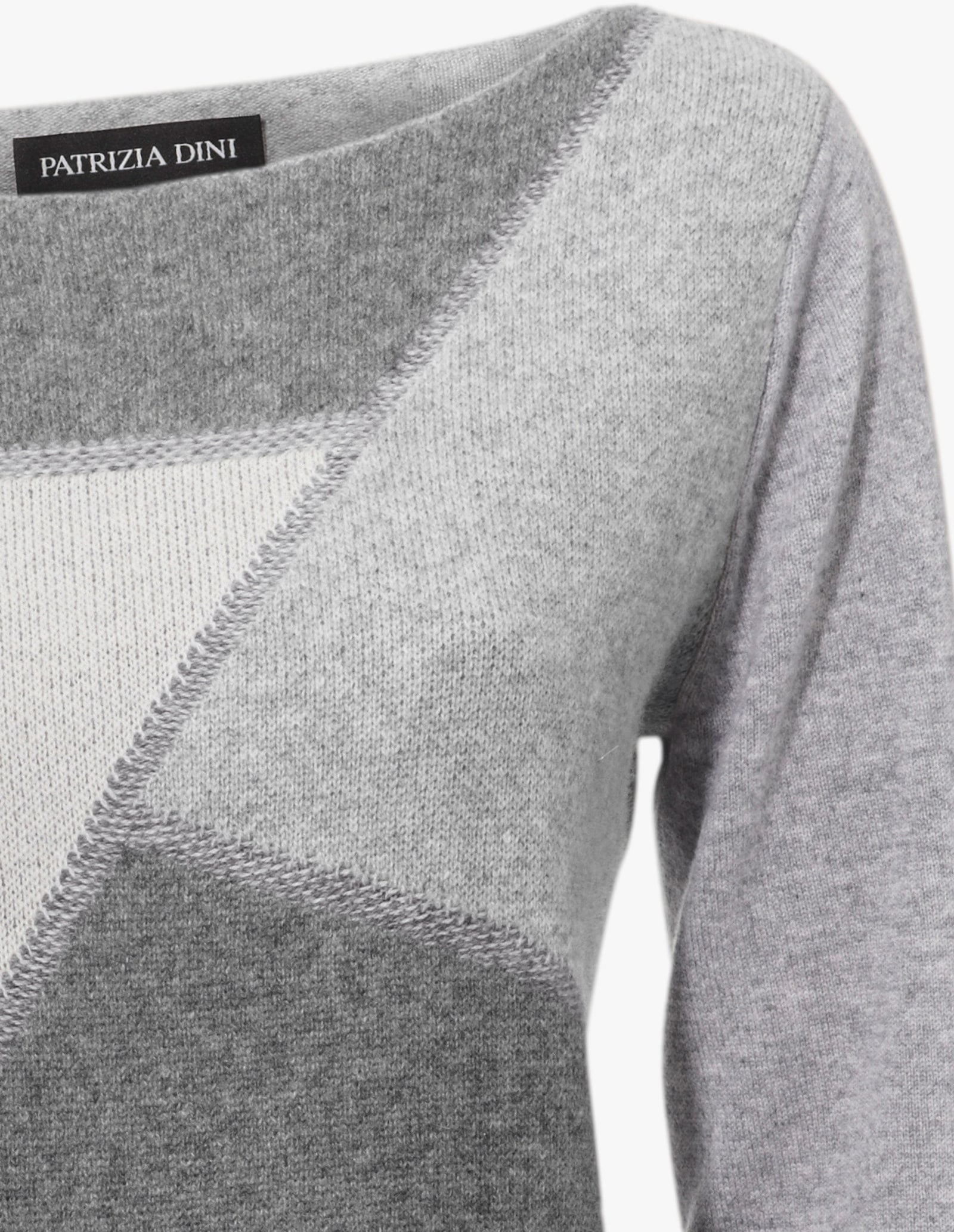 heine Pull en cachemire avec superbe motif tricoté - gris-écru