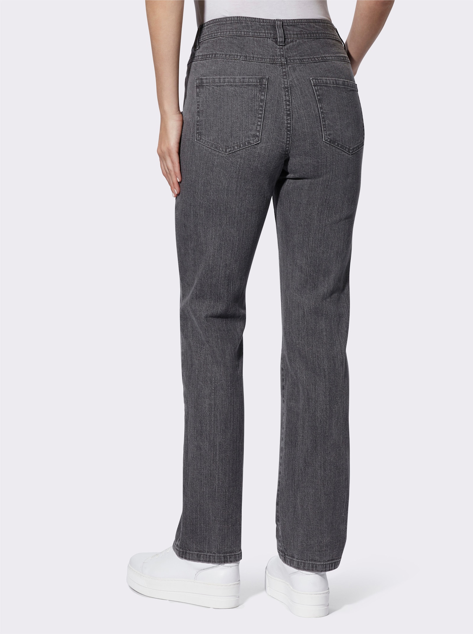 5-Pocket-Jeans mit lässig weiten Beinen - grey-denim