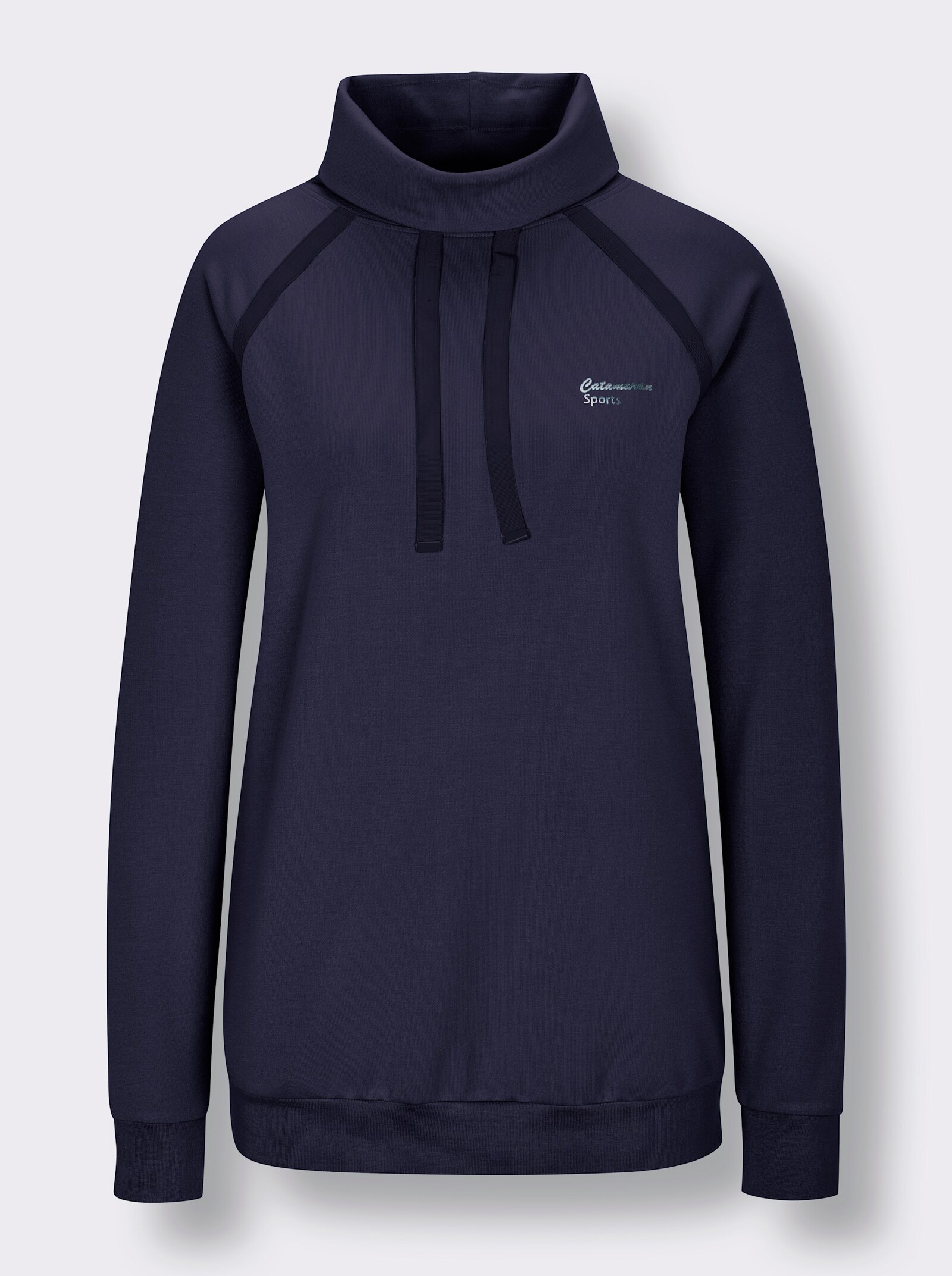 Catamaran Sports Sweatshirt mit Reißverschluss-Nahttasche - marine