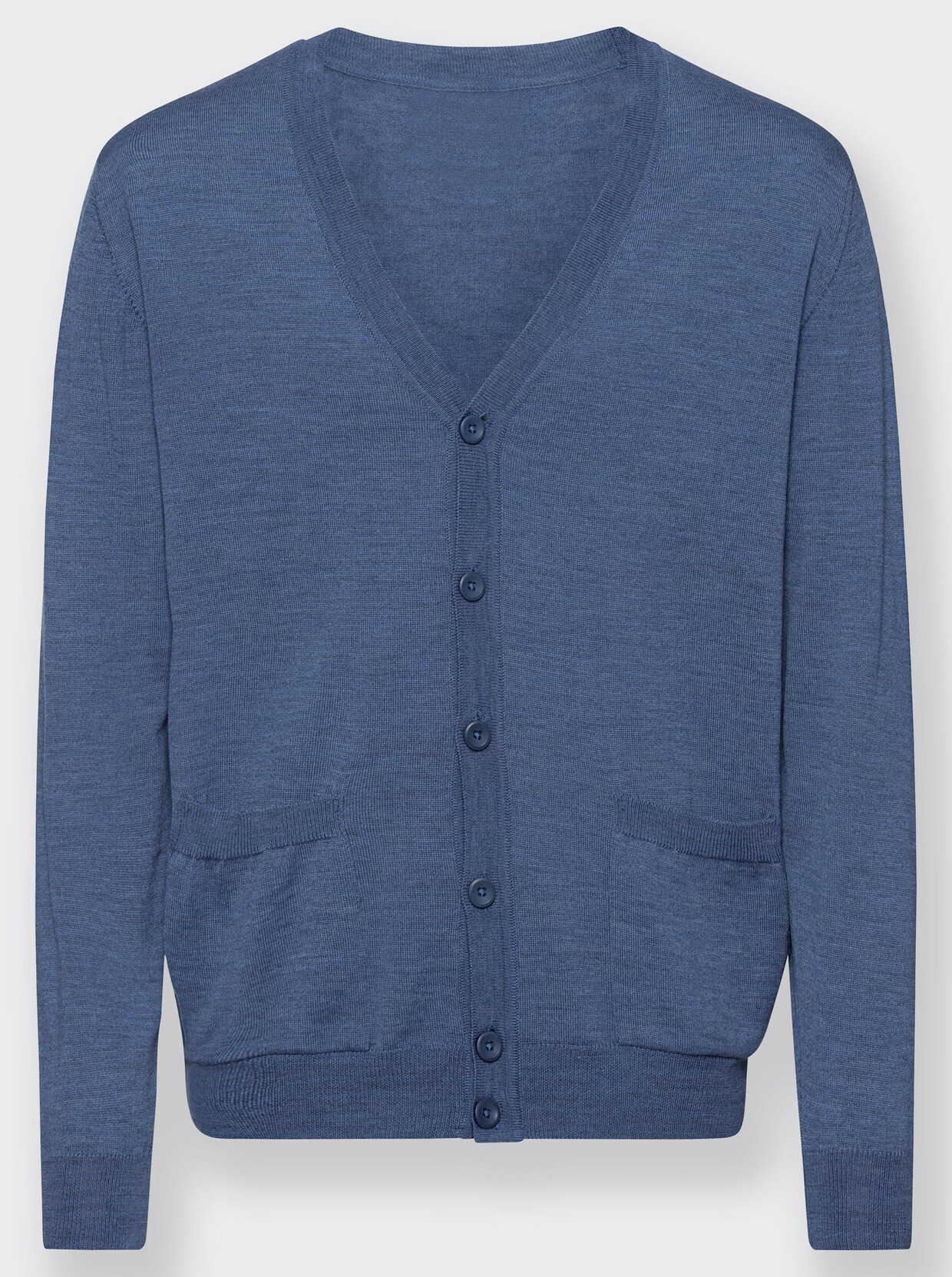 Marco Donati Strickjacke - jeansblau-meliert