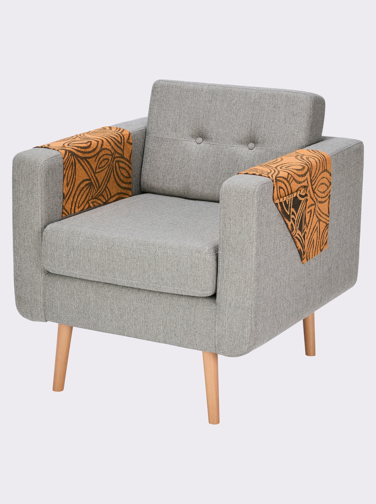 Wohnprogramm - schoko-papaya-gemustert