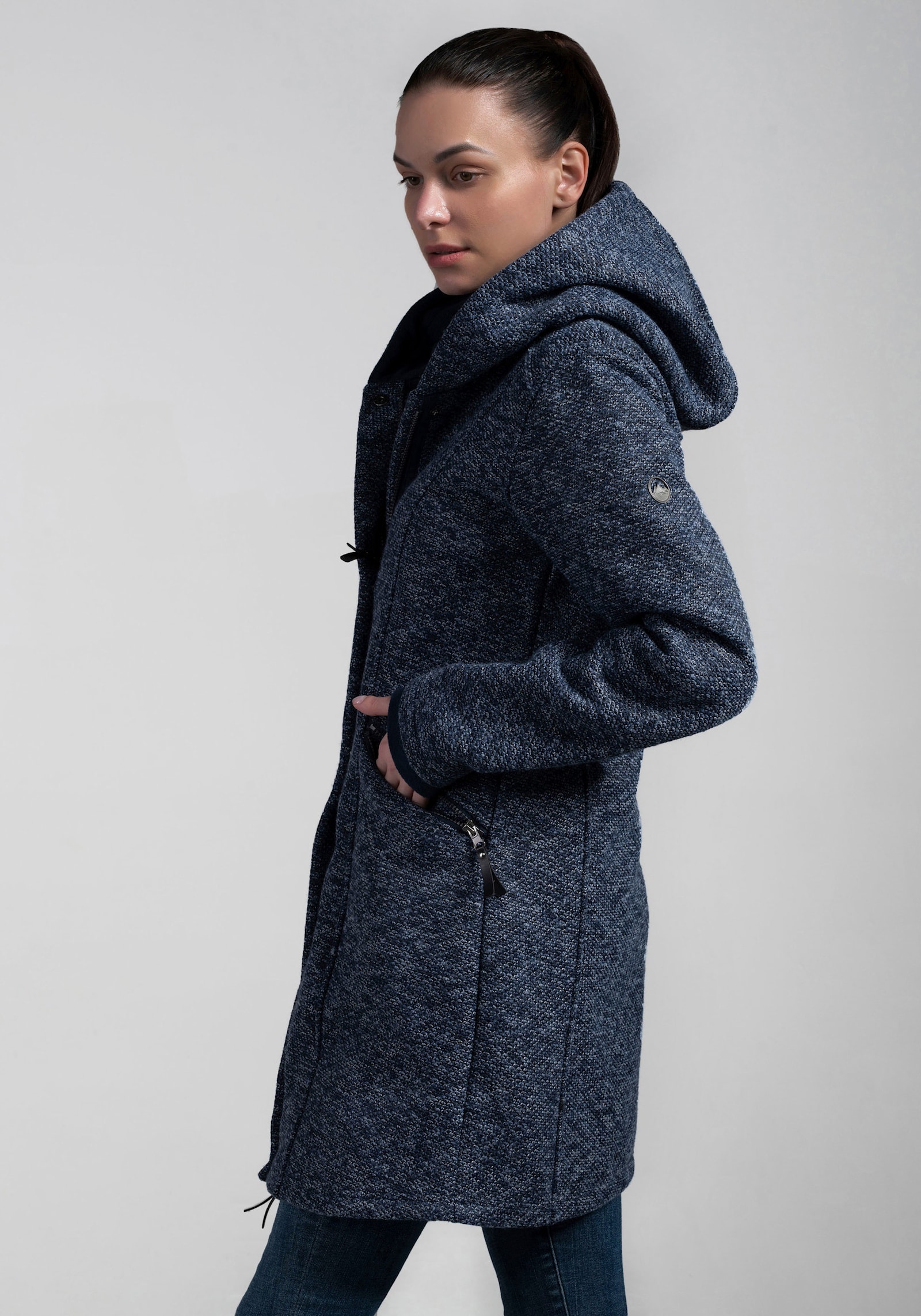 Polarino Strickmantel - marine