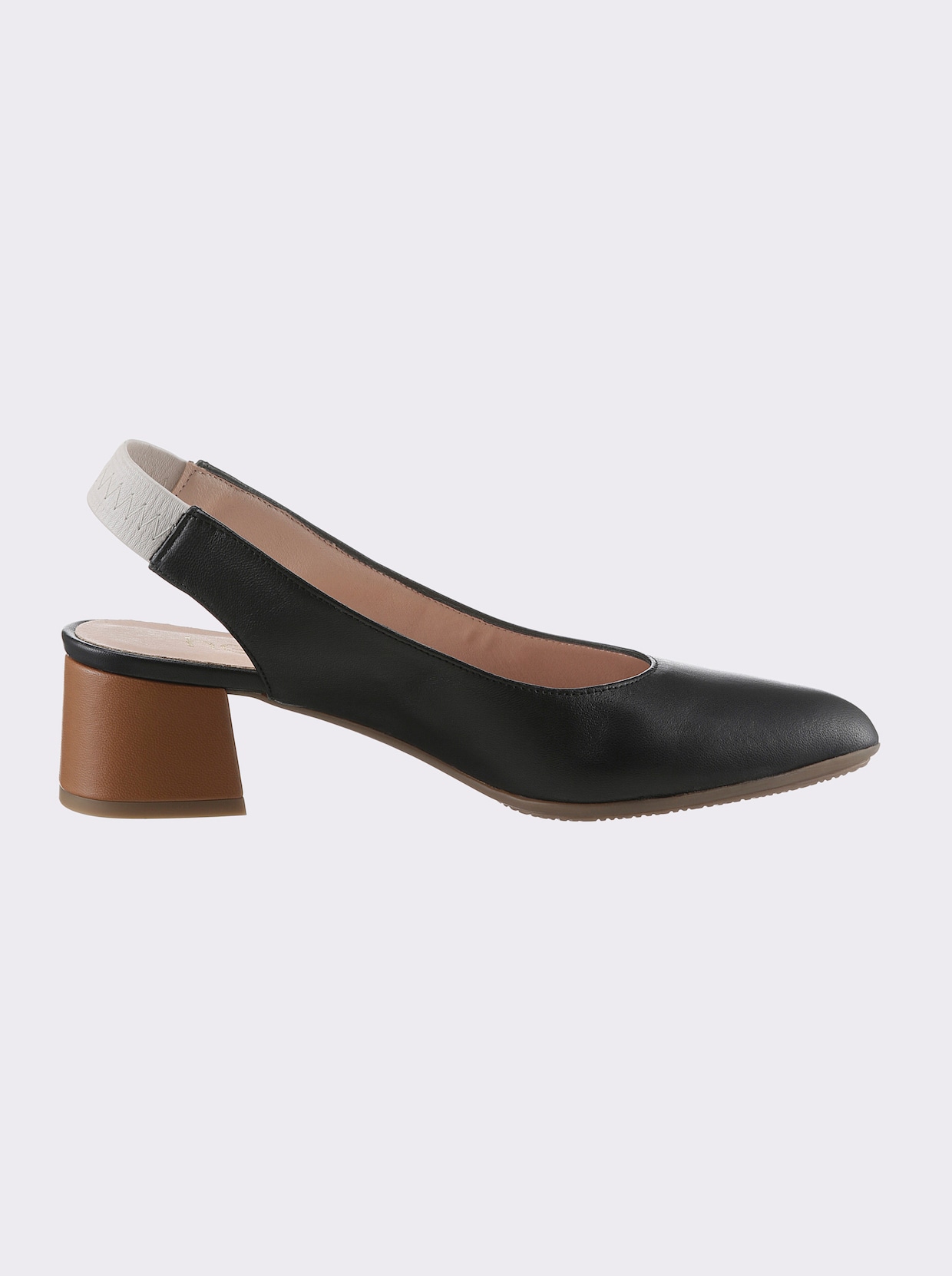 heine Slingpumps - zwart/cognac