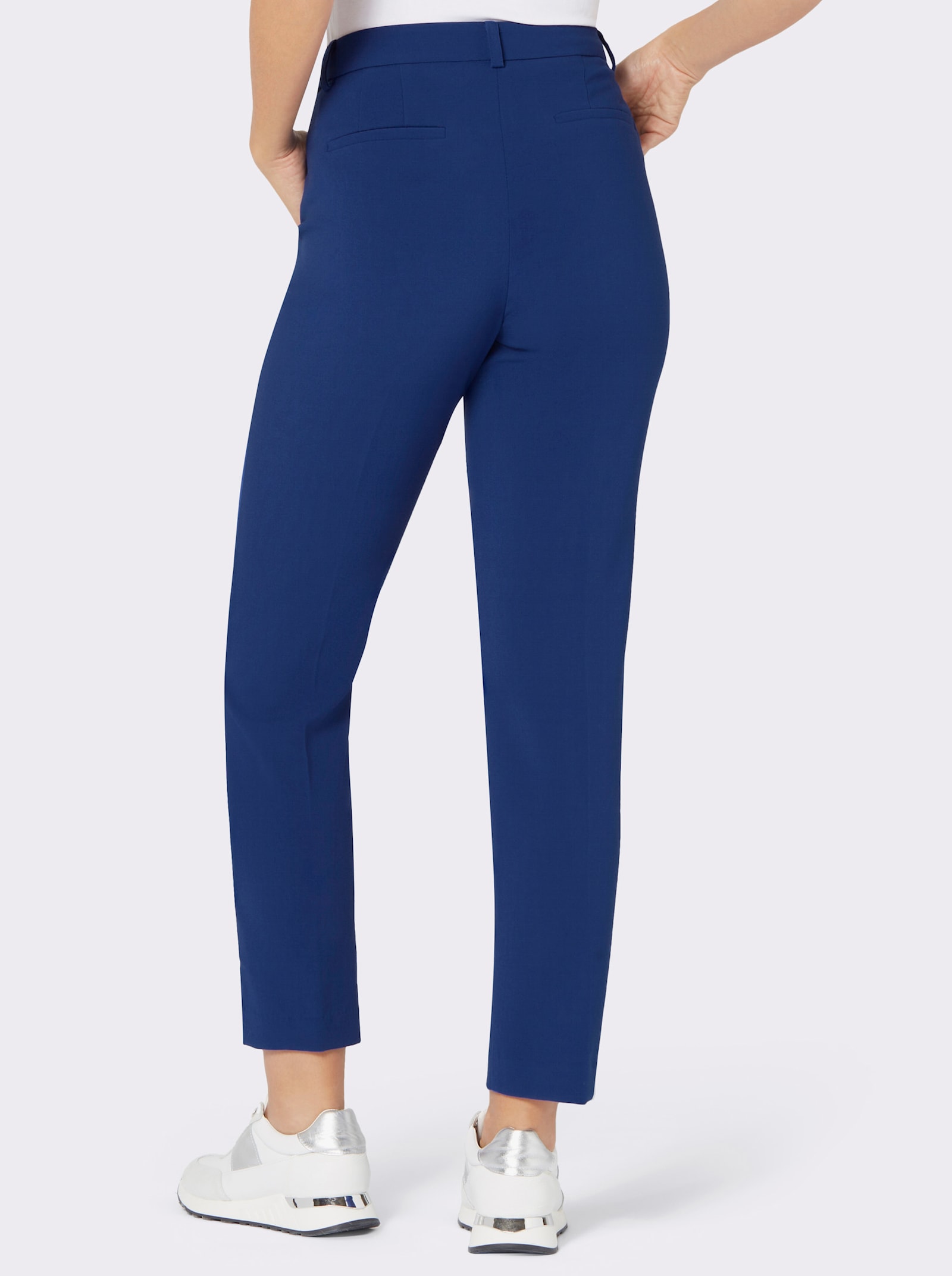 Hose mit Schlitzen am Beinabschluss - royalblau