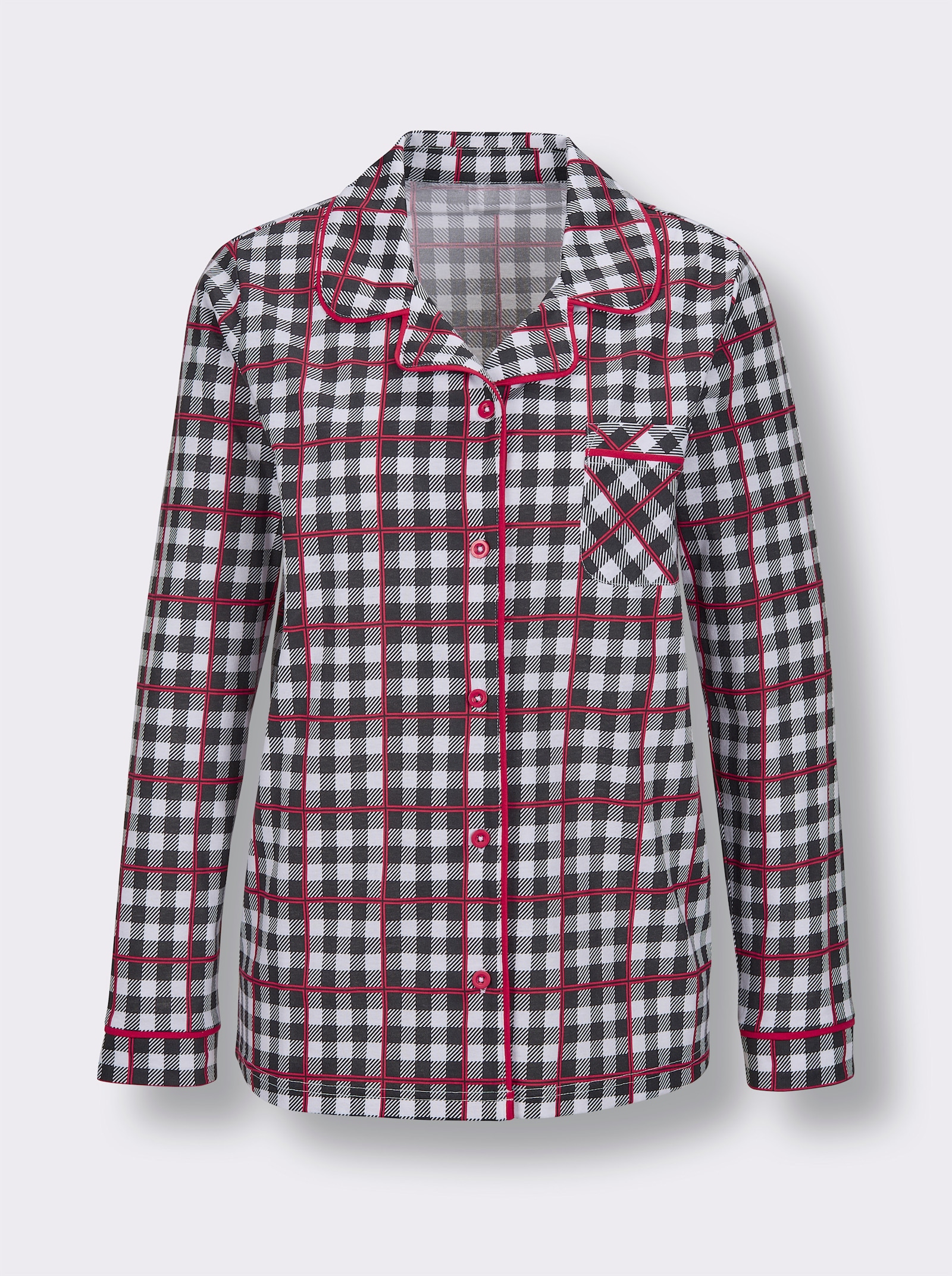 wäschepur Pyjama - zwart/rood geruit