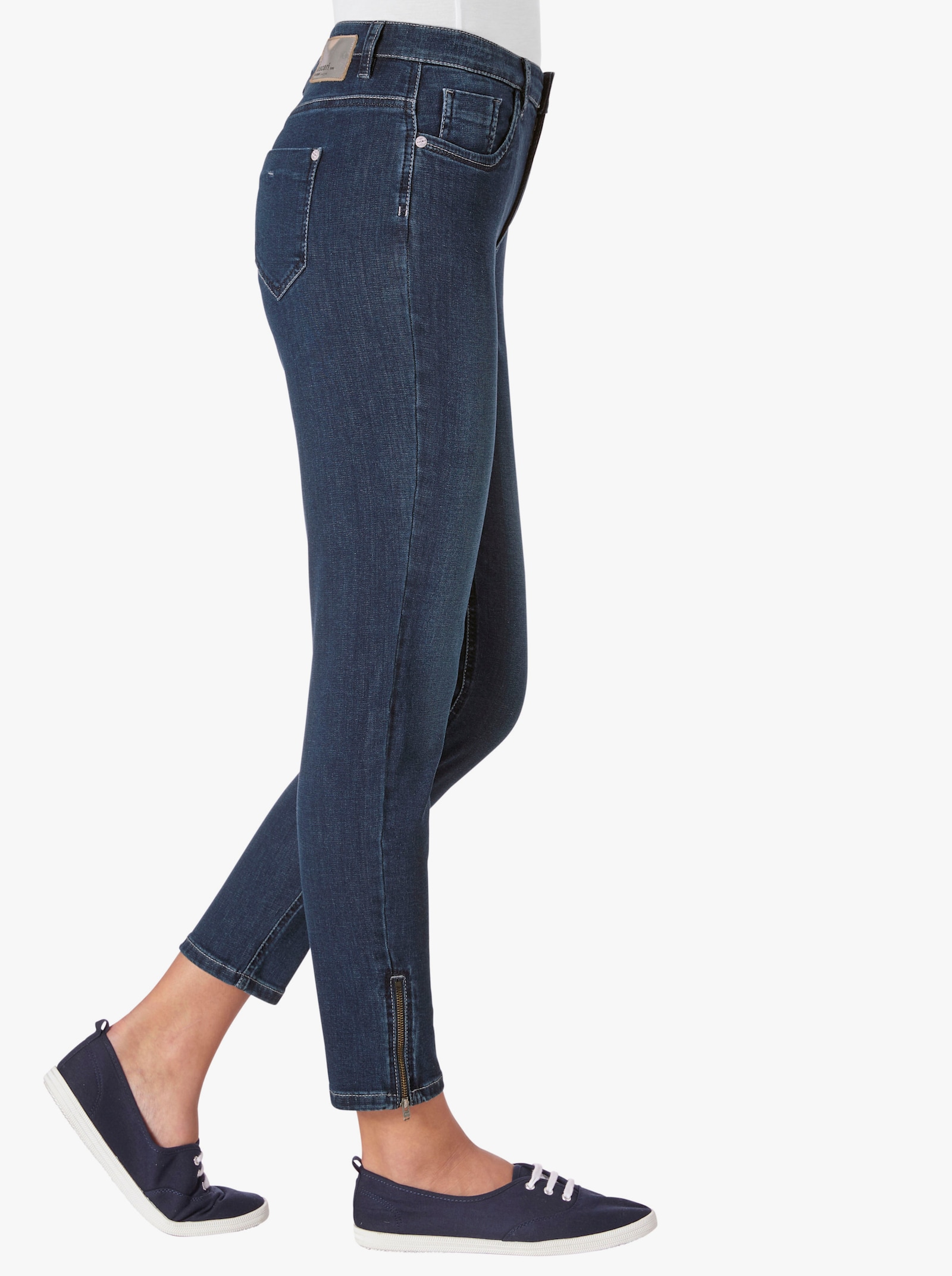 Ascari Stretch-Jeans mit Bauch-weg-Effekt - blue-black