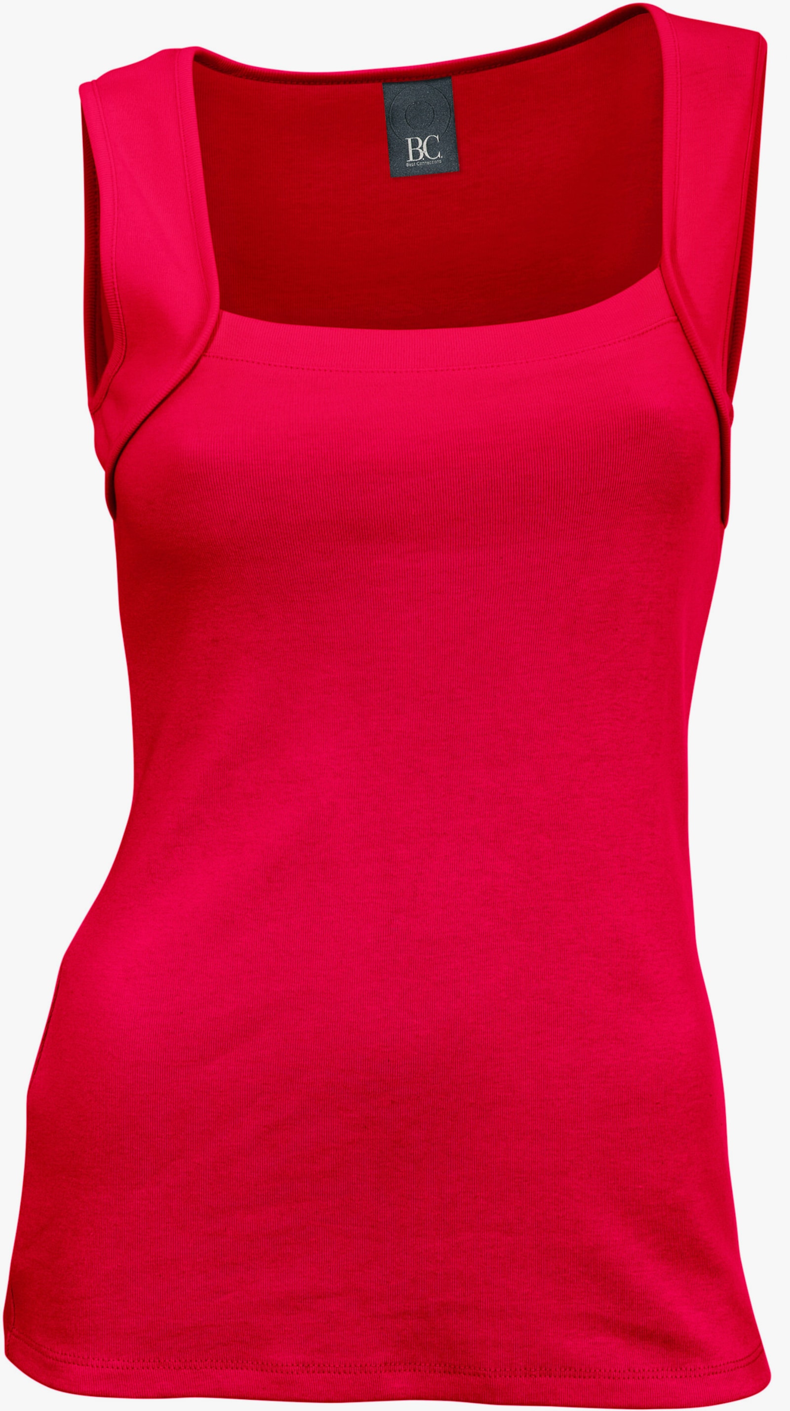 heine Shirttop met vierkante hals - rood