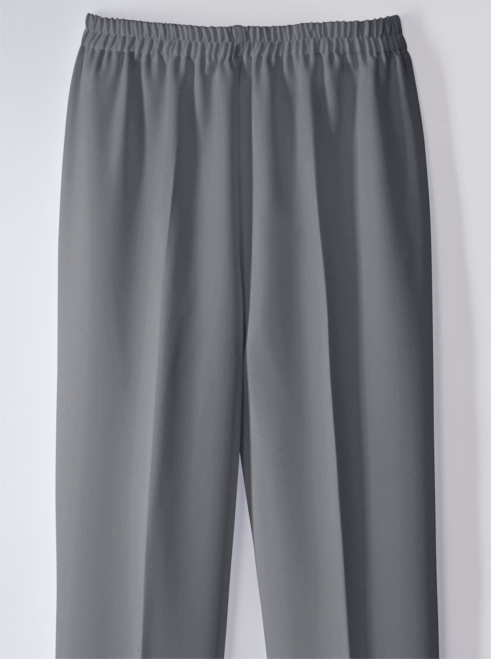 Bügelfaltenhose in Schlupfform - grau