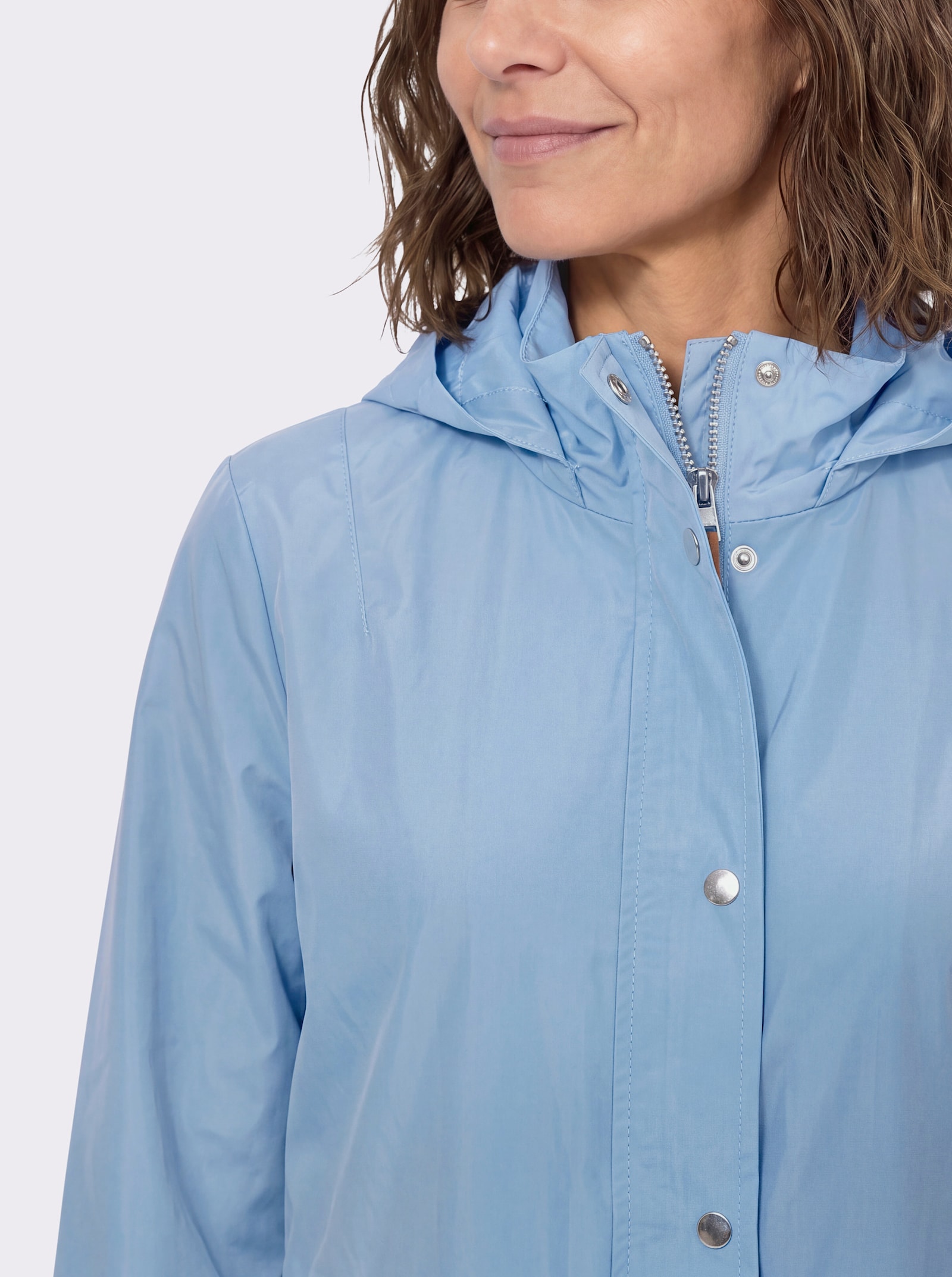 Outdoorjacke mit vielen Details - himmelblau