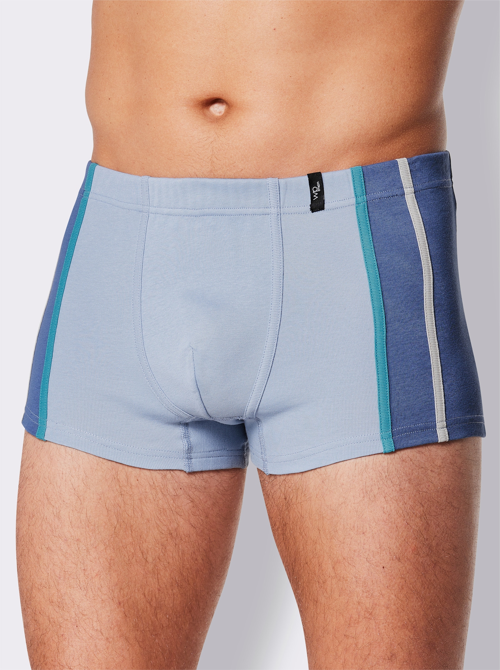 wäschepur men Boxerky - džínová modrá + antracitová + modrá + kamenná šedá