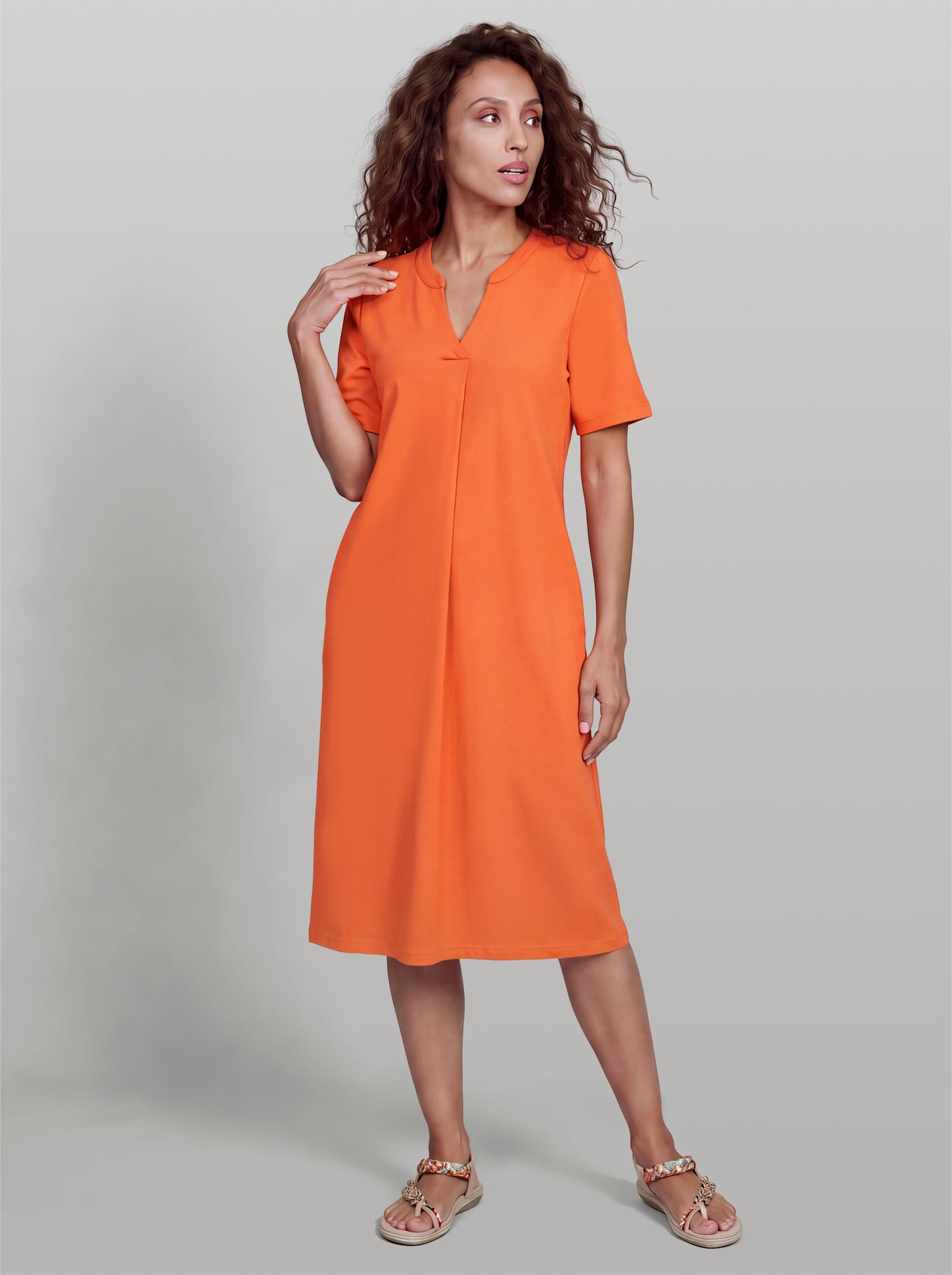 heine Shirtkleid mit Falte - orange