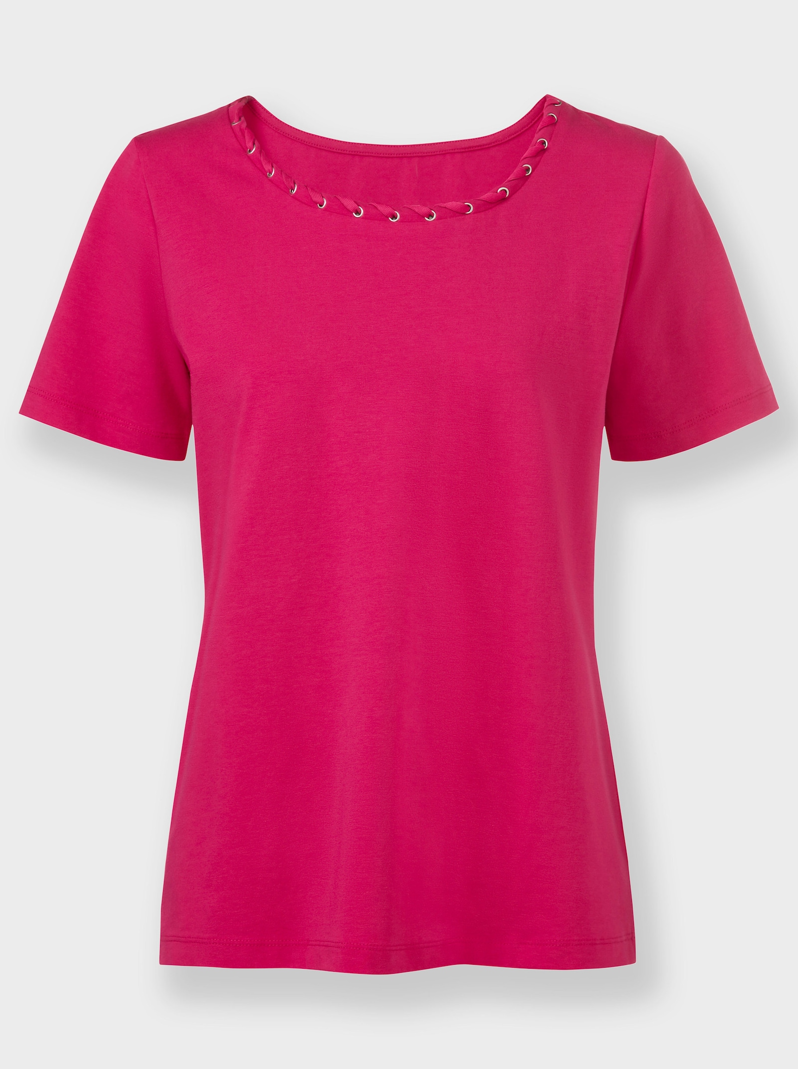heine Shirt met ronde hals en sierband - pink