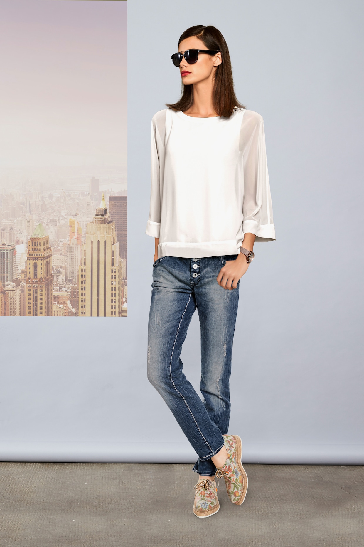 heine Boyfriend-Jeans - blue stone