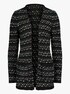 Pletený sveter - Čierno-tmavomodrý vzor