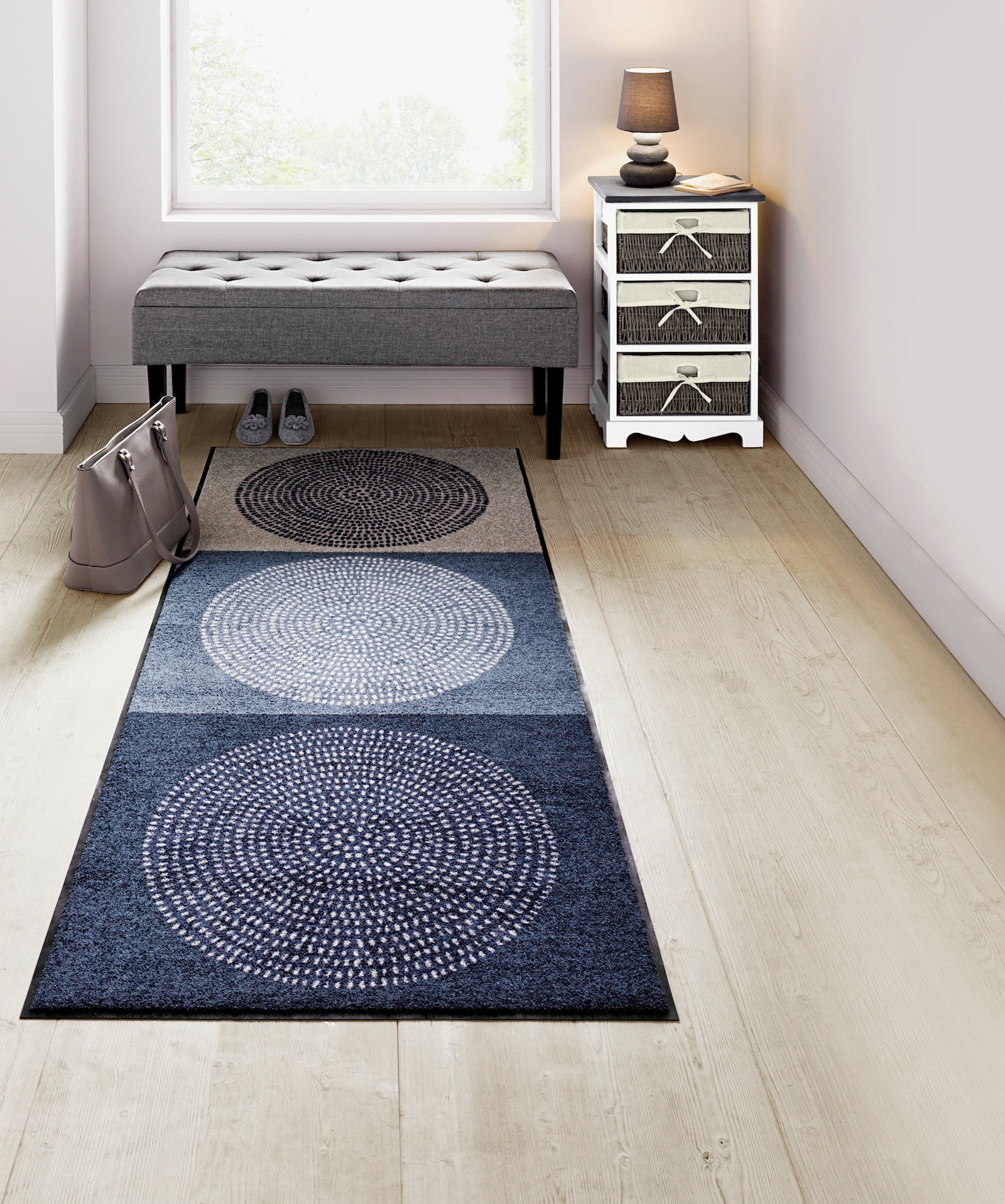 Salonloewe Fußmatte - blau-beige