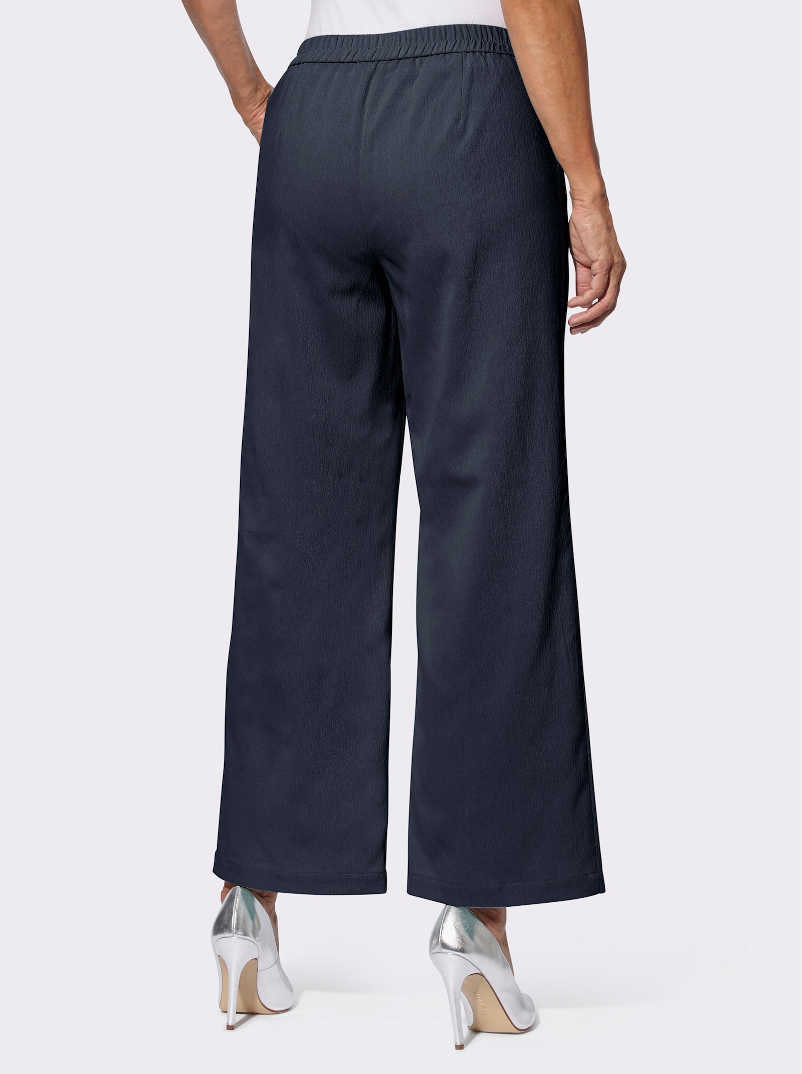 Anzughose in leicht strukturierter Qualität - marine
