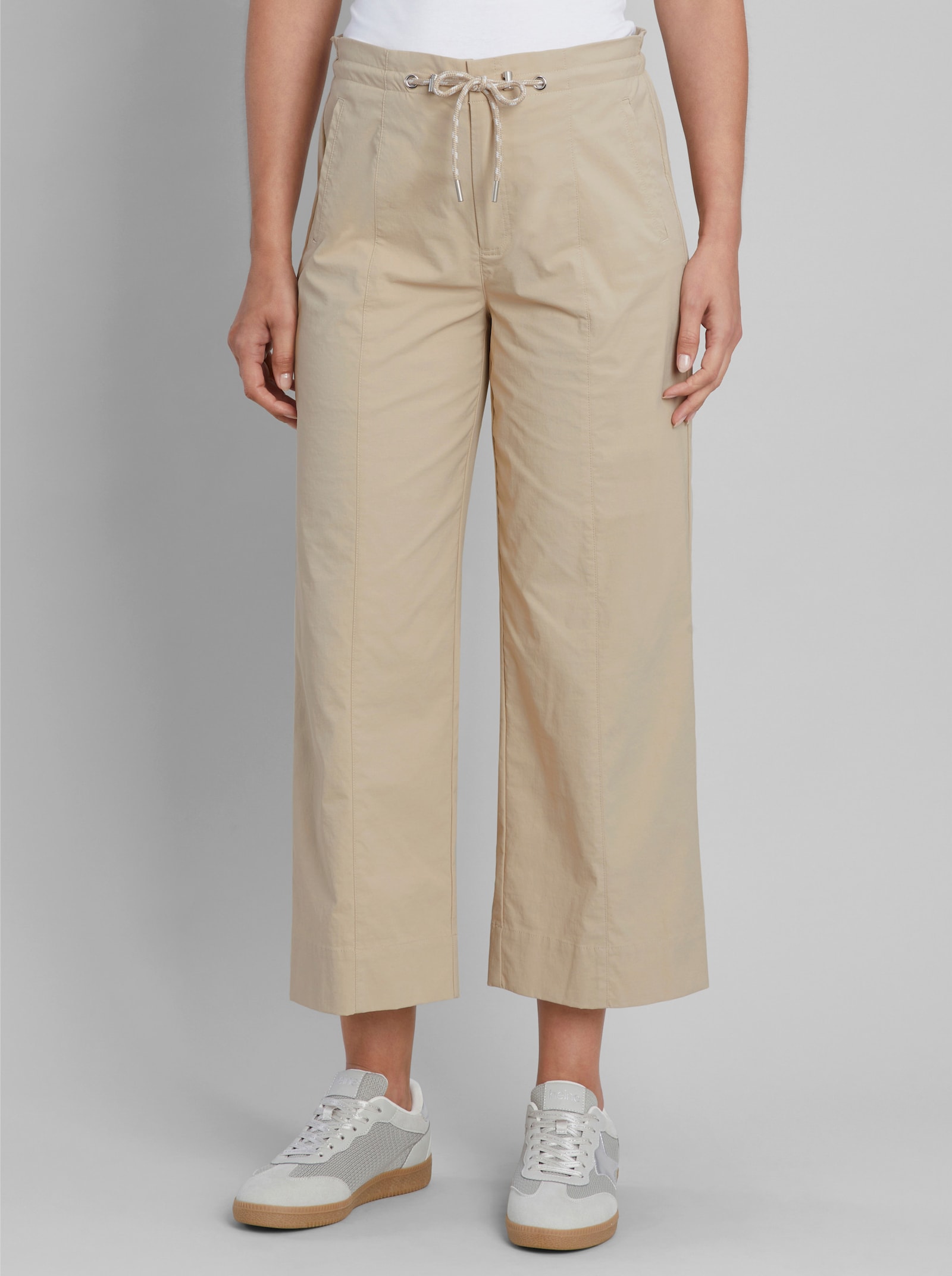 heine Paperbag-Hose mit weitem Bein - beige