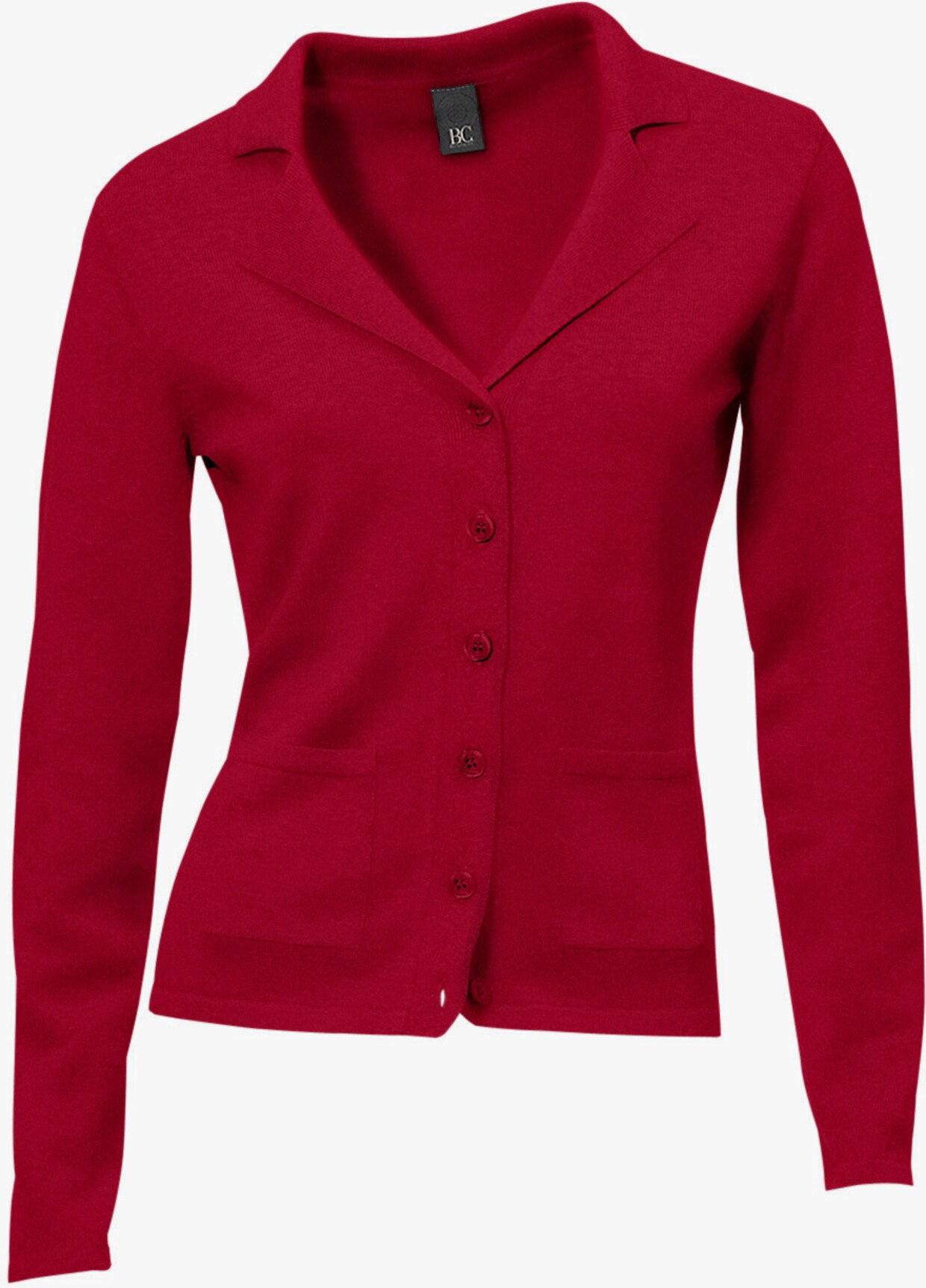 heine Veste en tricot fin - rouge