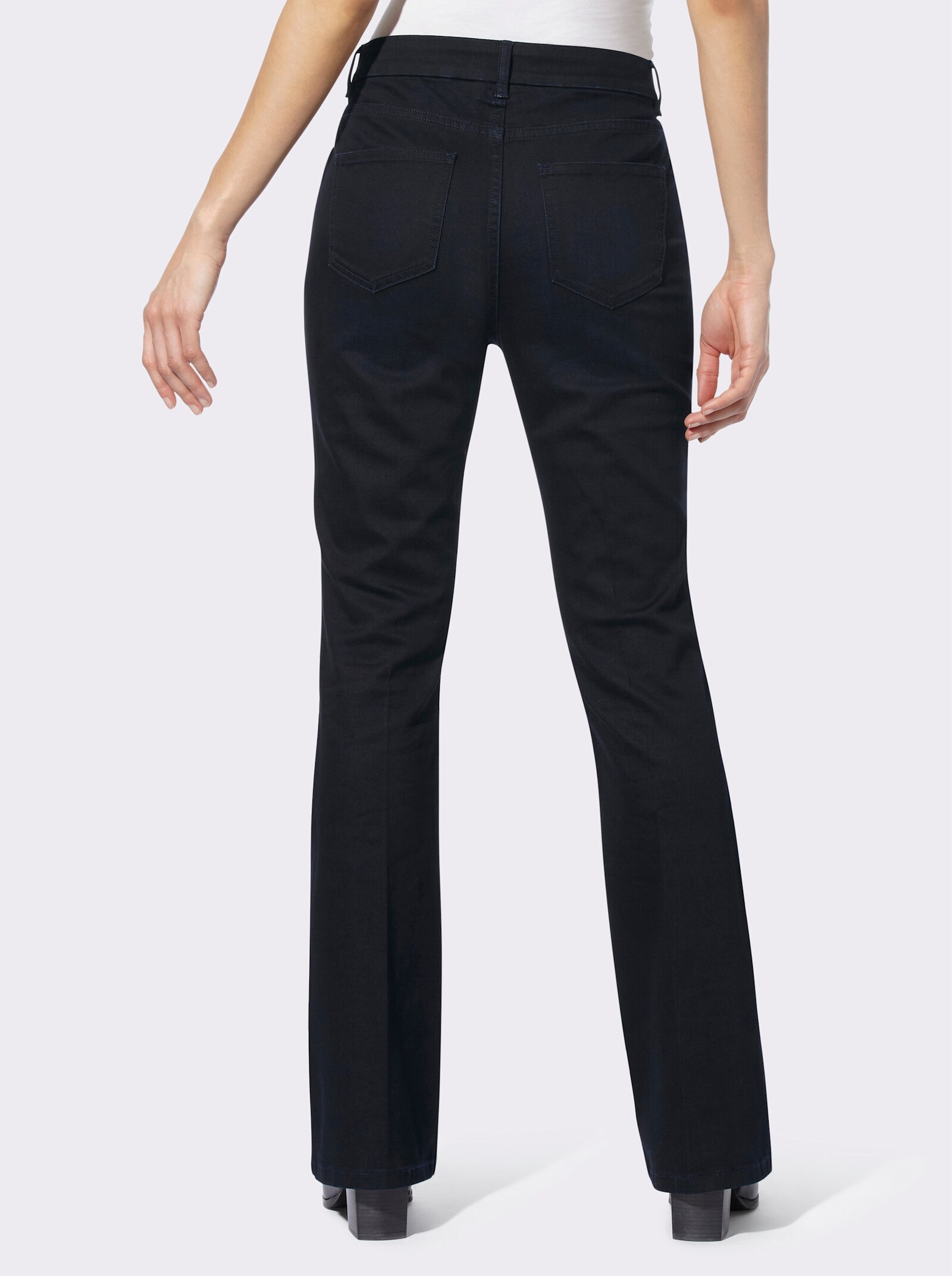 heine Bootcut jeans in subtiele wassing - dark-blue