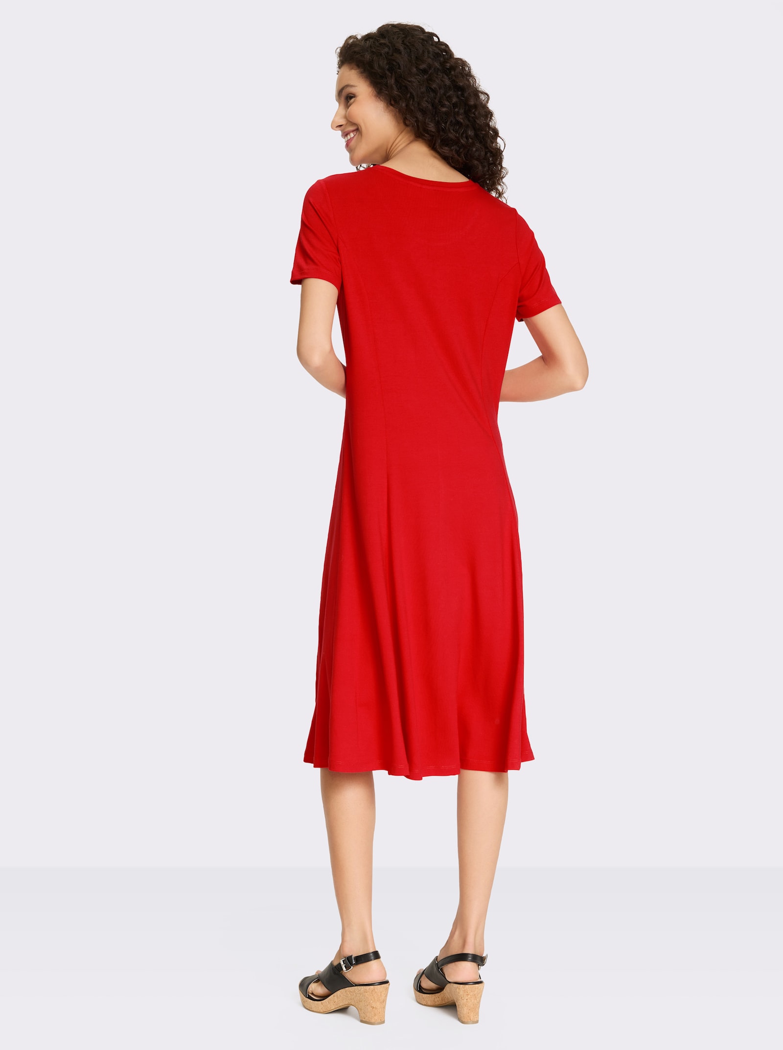 heine Jerseykleid mit Kurzarm - rot