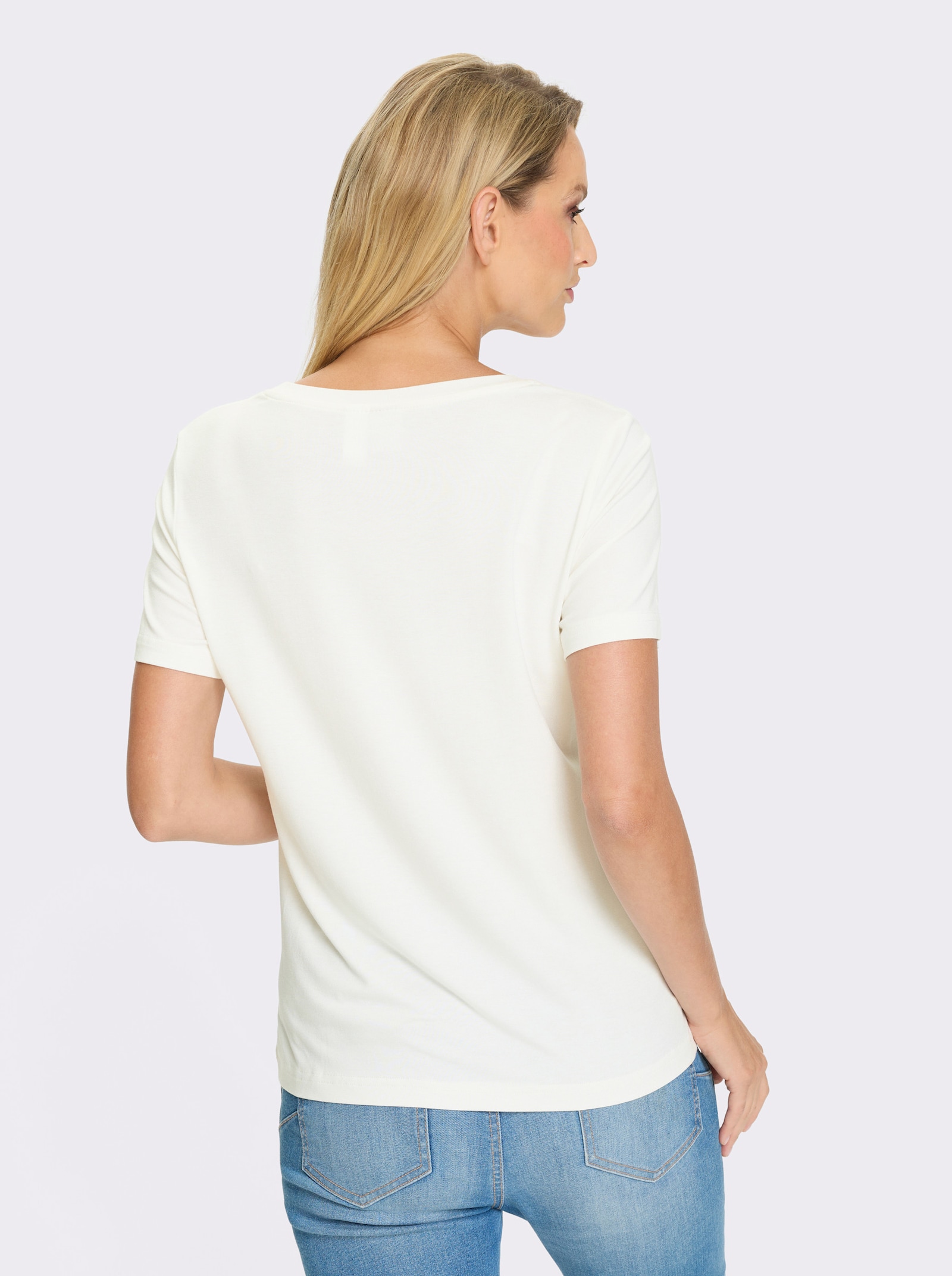 heine Shirt met korte mouwen - ecru