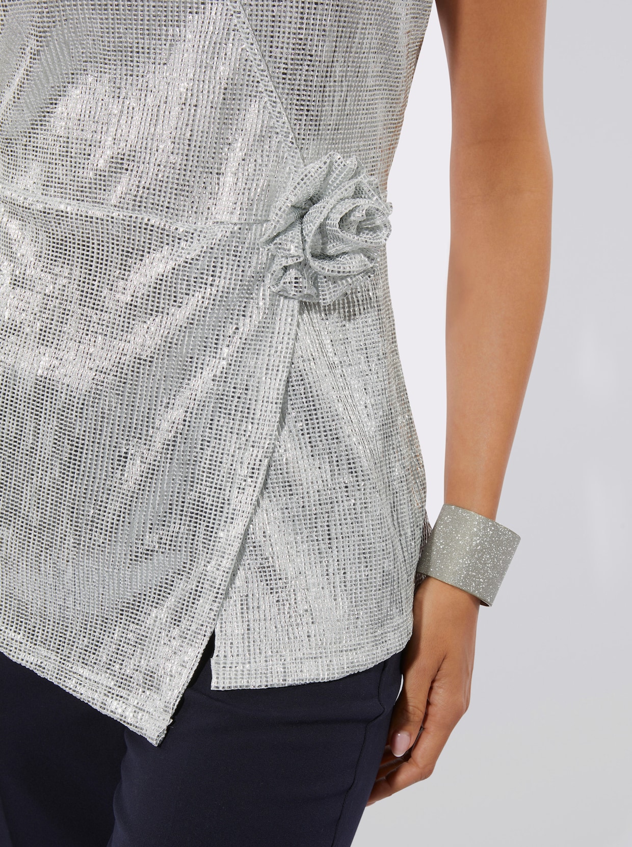 Longshirt - silberfarben