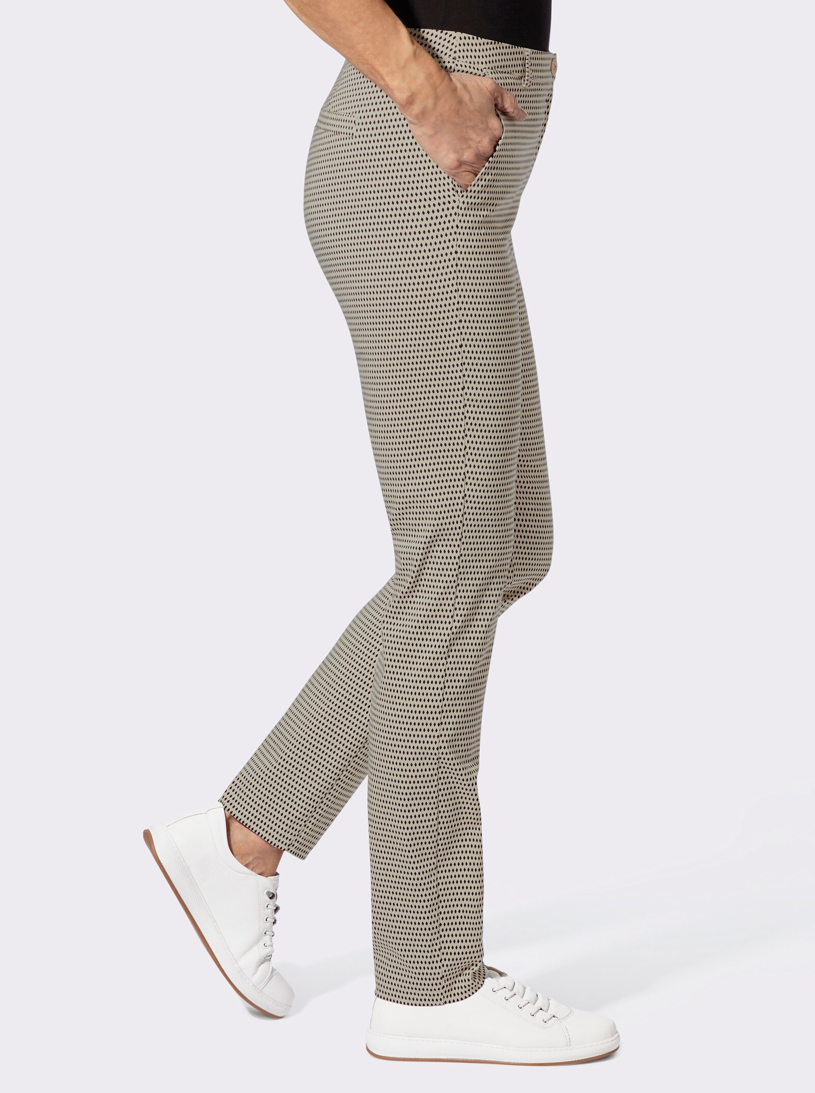 Bengalinhose - sand-schwarz-gemustert