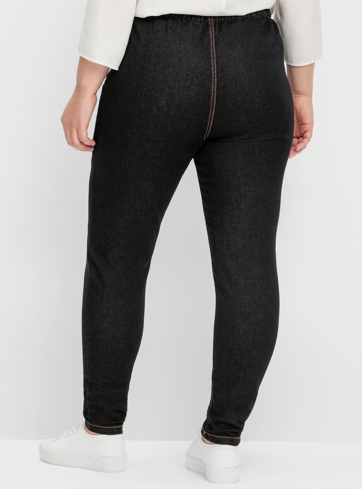sheego Jeggings - black denim