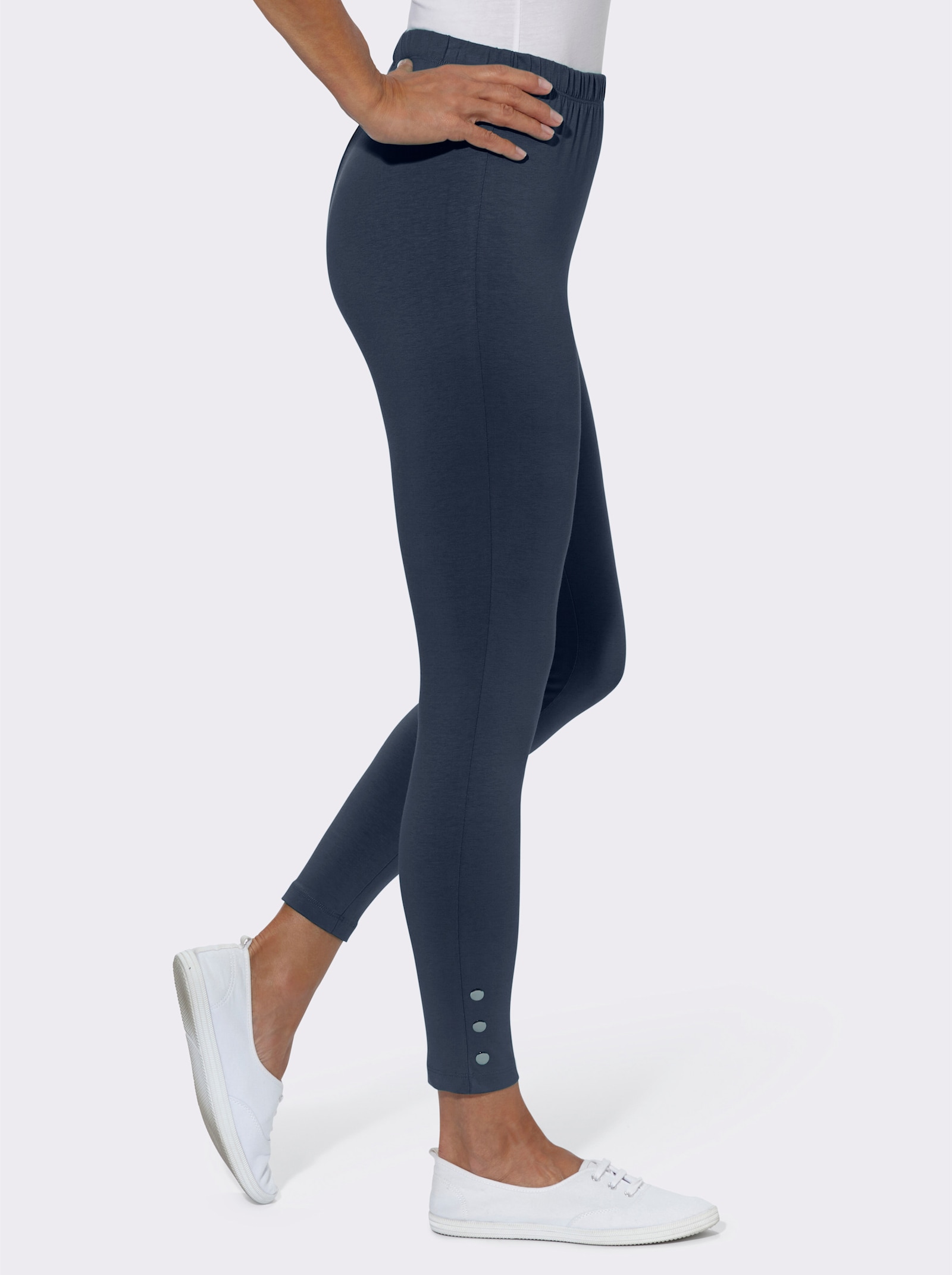 Legging van stretchmateriaal - marine