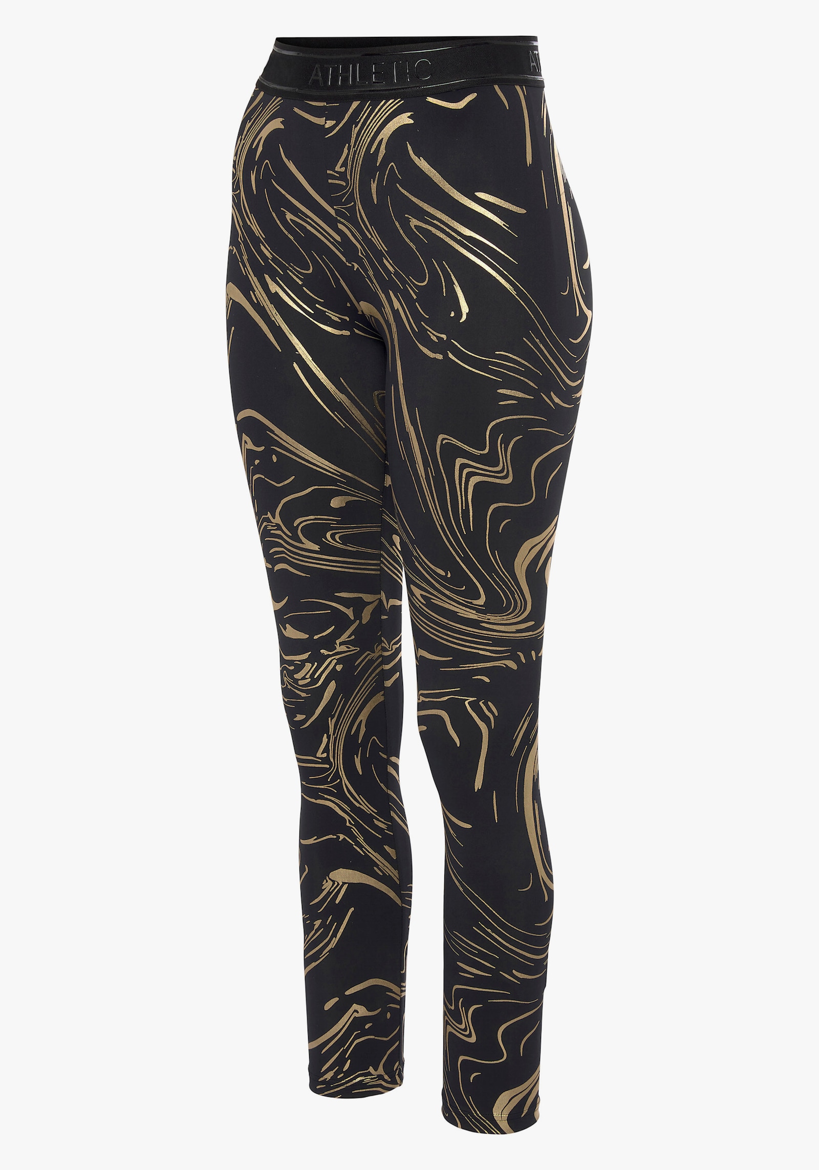 LASCANA ACTIVE Funktionsleggings - schwarz, gold