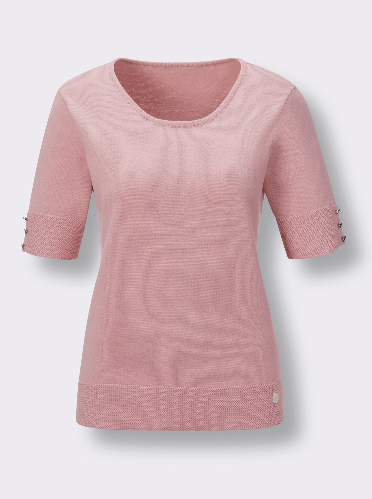 CREATION L PREMIUM Débardeur en tricot et coton - quartz rose